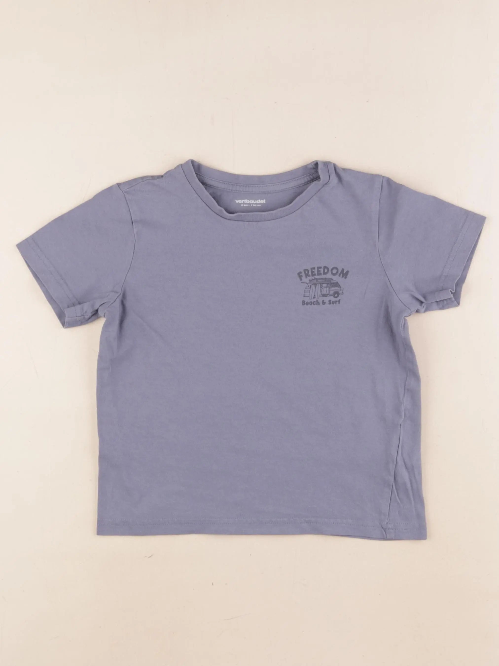 Vertbaudet - tee-shirt bleu - 6 ans