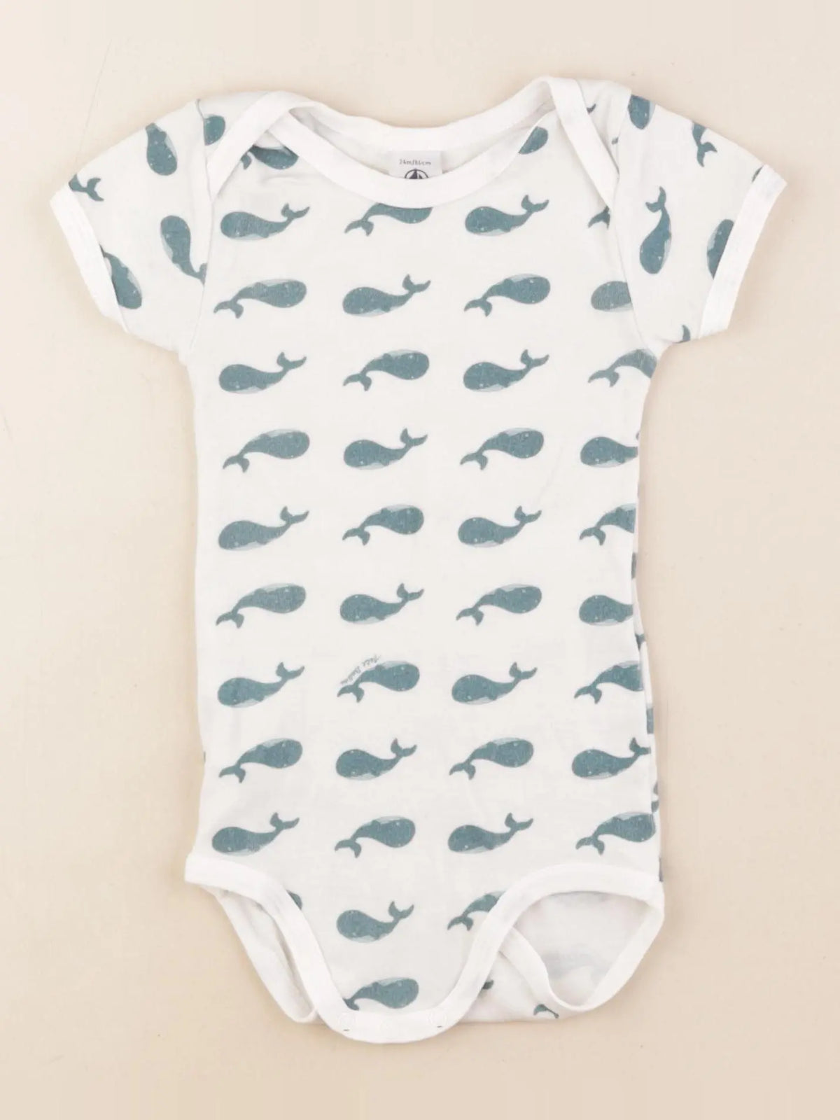 Petit Bateau - body bleu - 24 mois