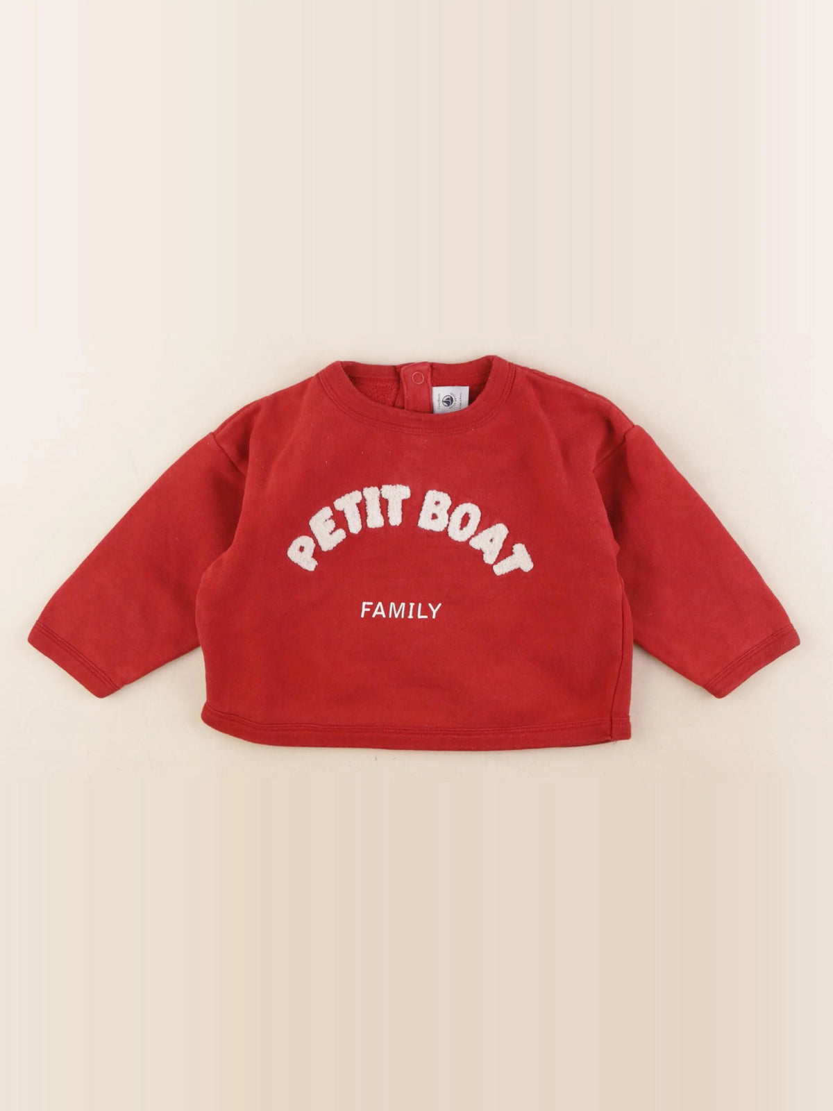 Petit Bateau - sweat rouge - 24 mois