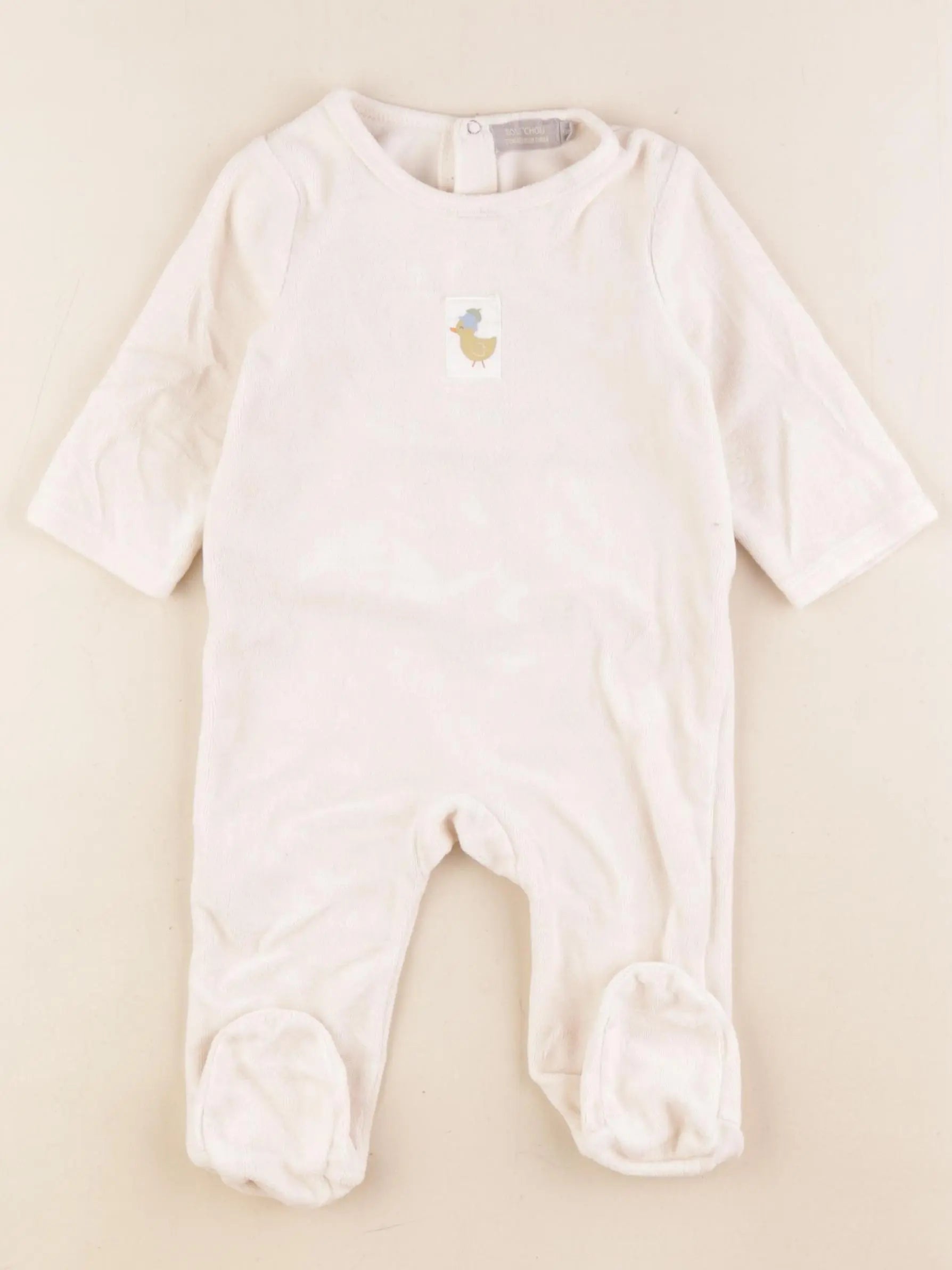 Boutchou - pyjama velours beige - 9 mois
