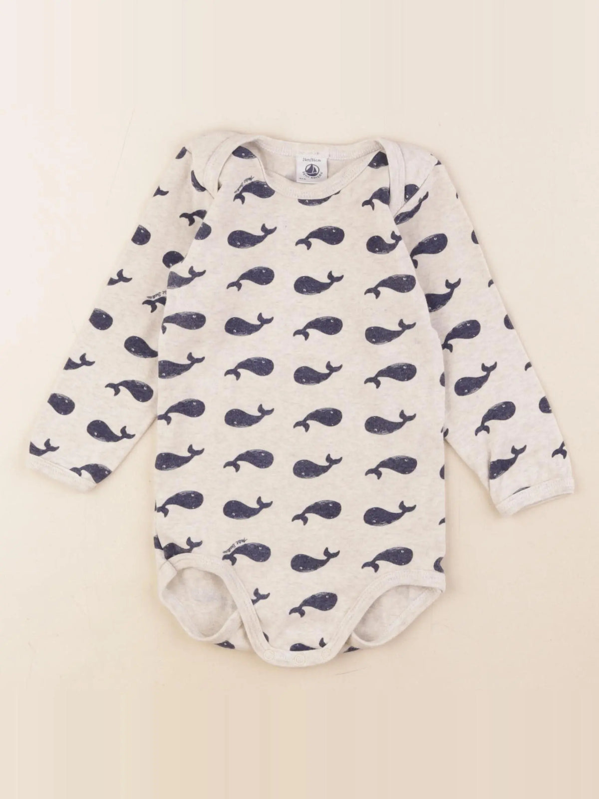 Petit Bateau - body bleu - 24 mois