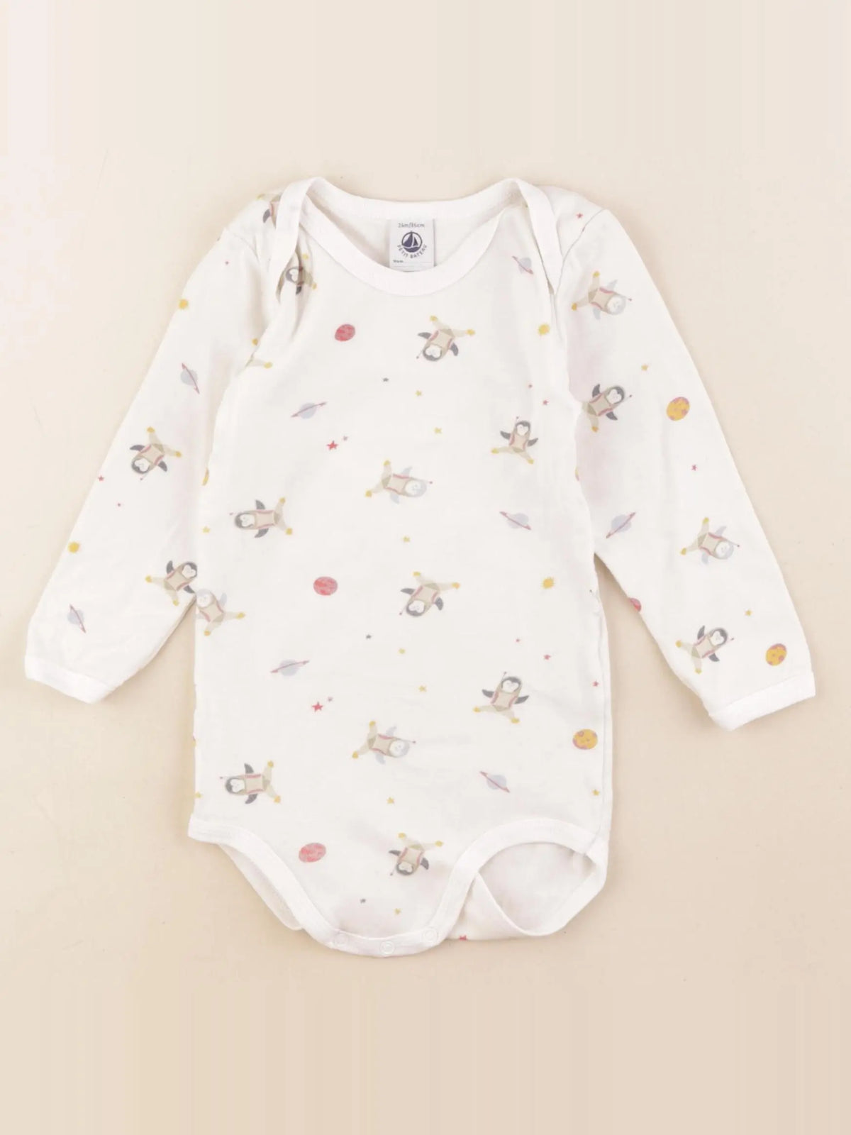 Petit Bateau - body beige - 24 mois