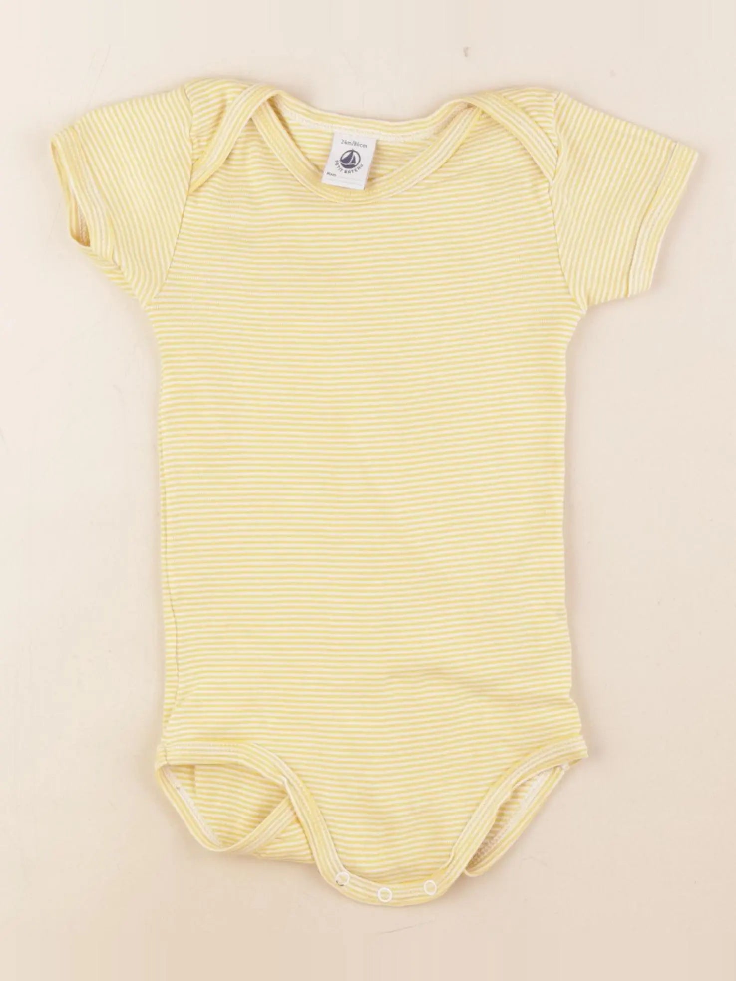 Petit Bateau - body jaune - 24 mois