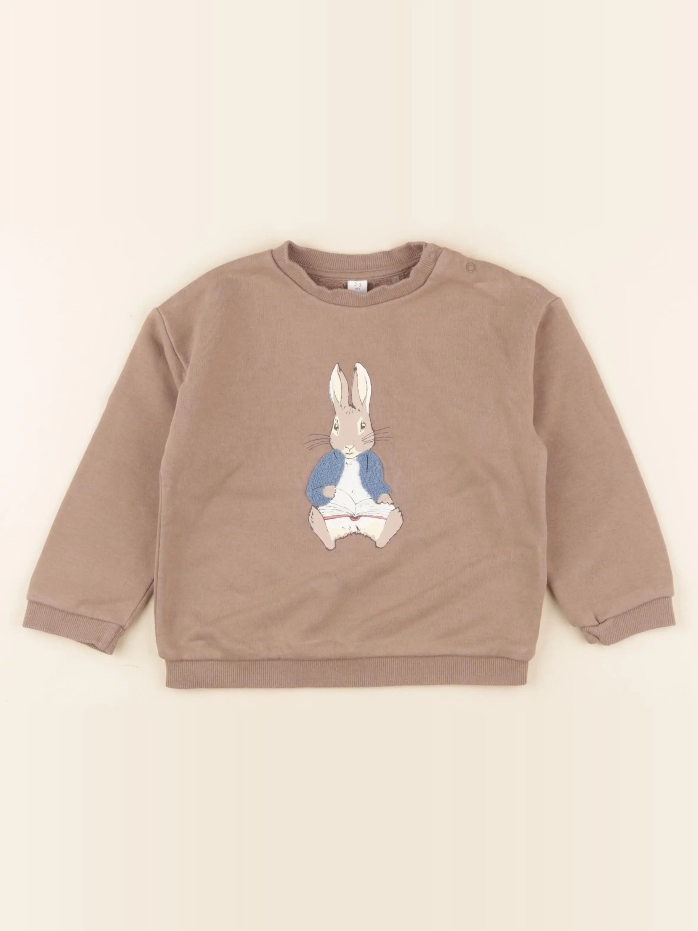 Marks & Spencer  - sweat imprimé au dos marron - 2/3 ans