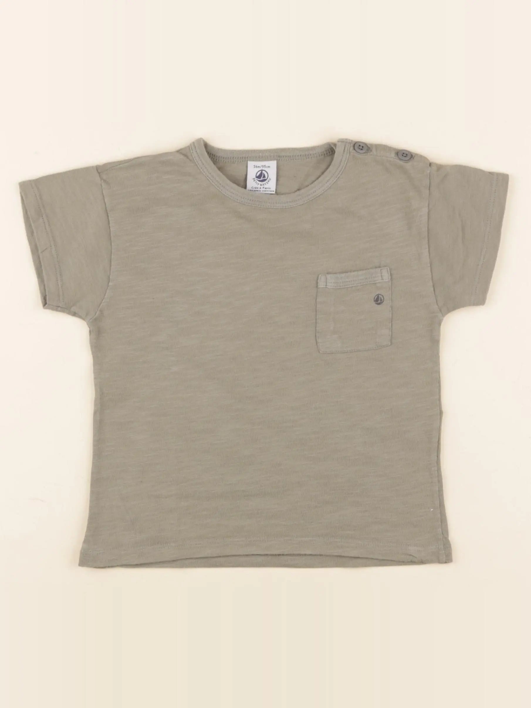 Petit Bateau - tee-shirt vert - 36 mois