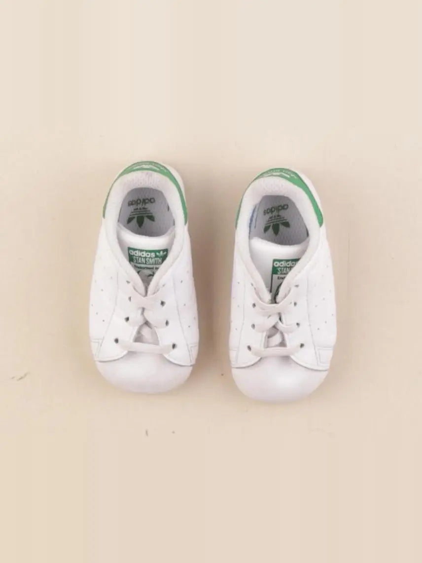 Adidas - chaussons blanc, vert - pointure 18