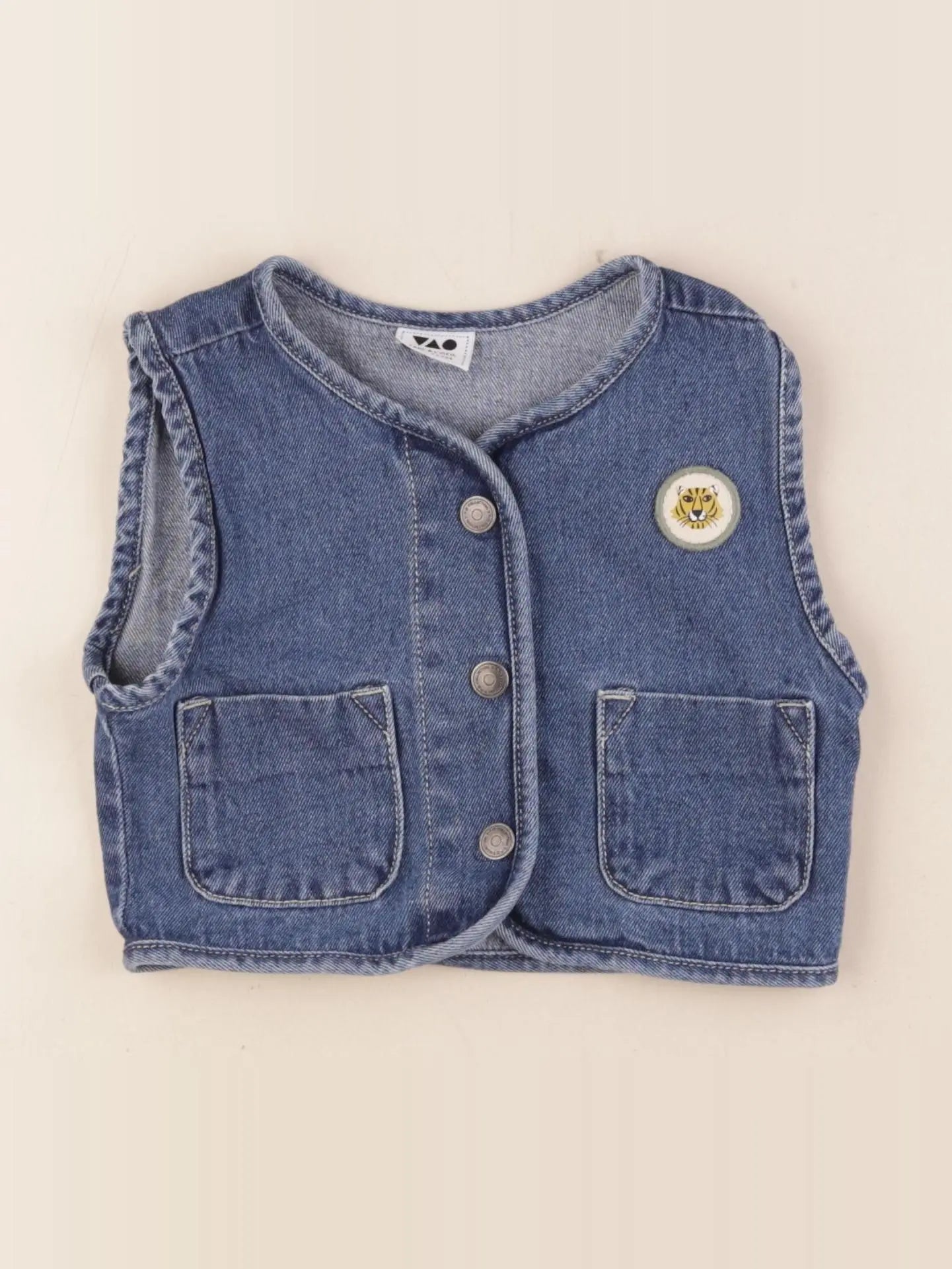Tape à l'oeil - gilet bleu - 12 mois