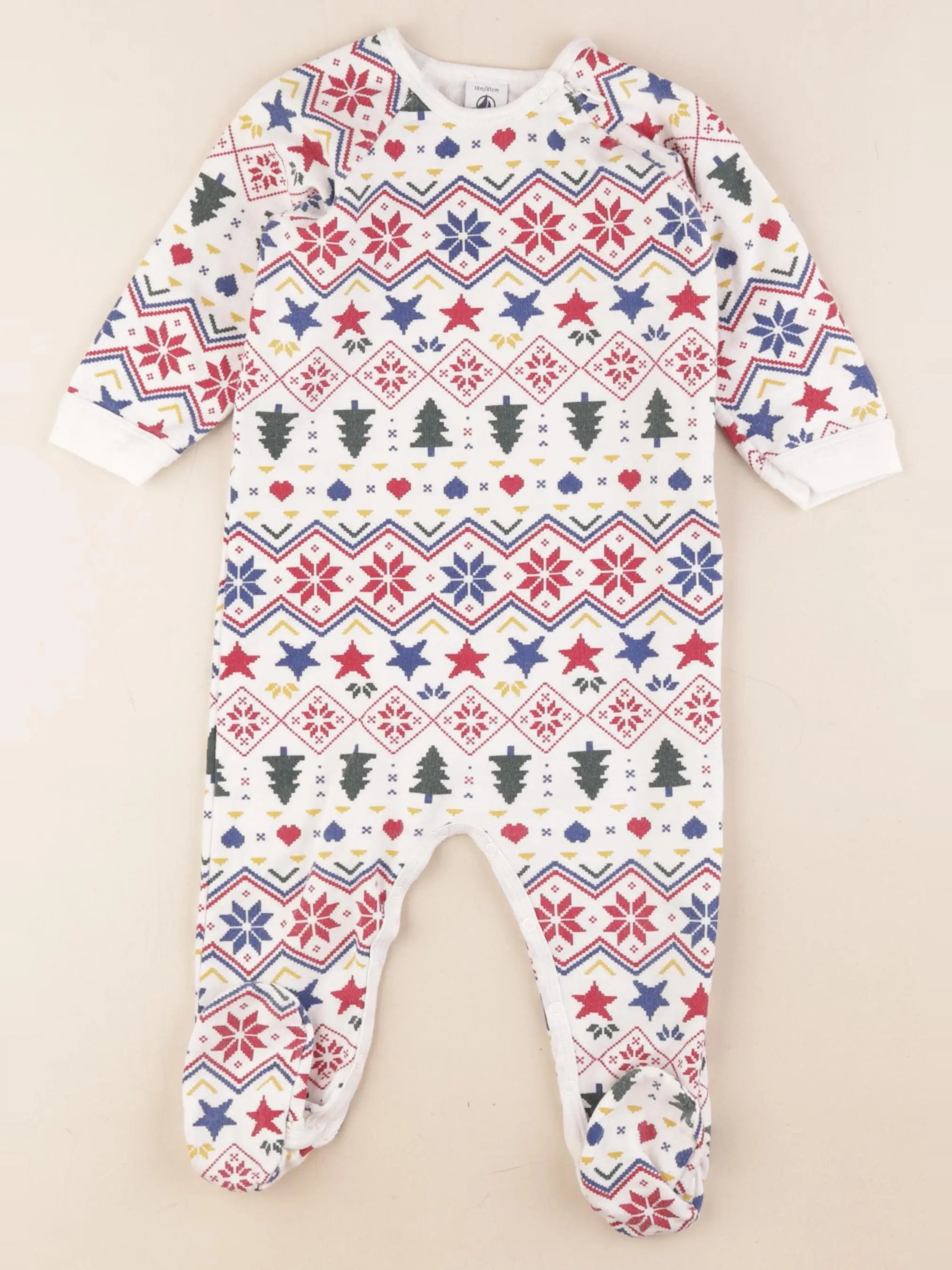 Petit Bateau - pyjama coton multicolore - 18 mois
