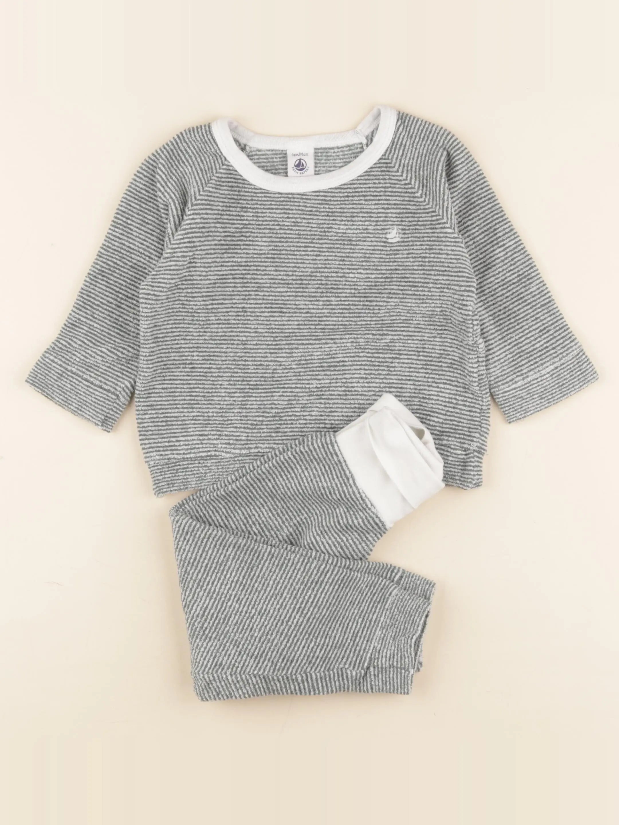 Petit Bateau - pyjama vert - 3 ans