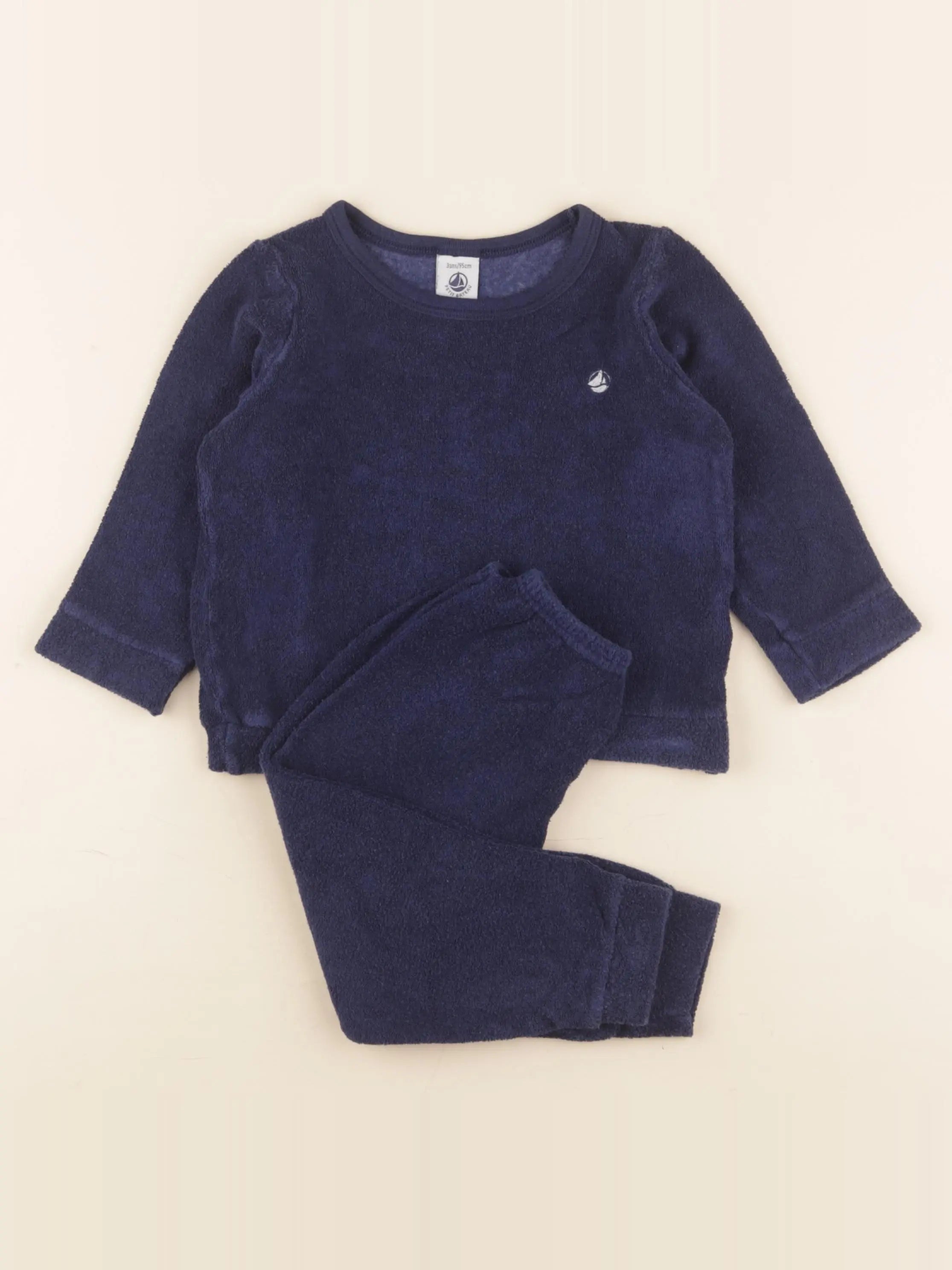 Petit Bateau - pyjama coton bleu - 3 ans