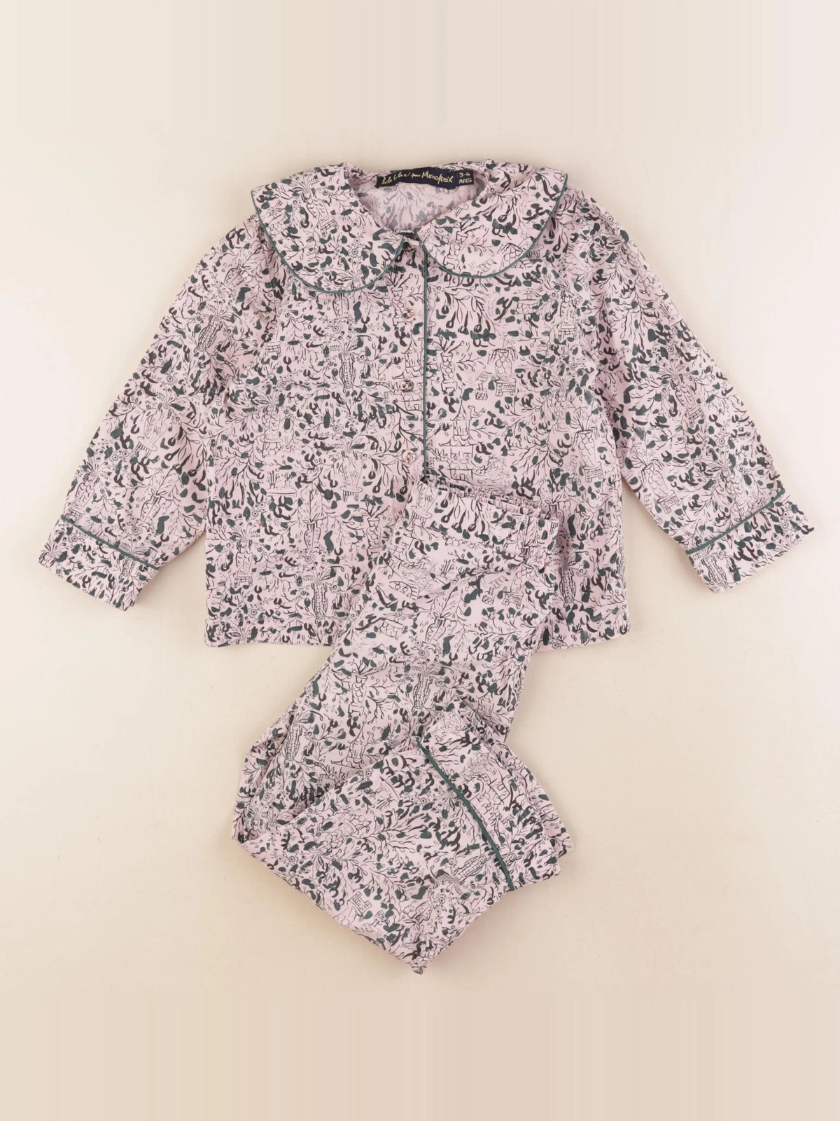 Monoprix - pyjama coton multicolore - 3/4 ans
