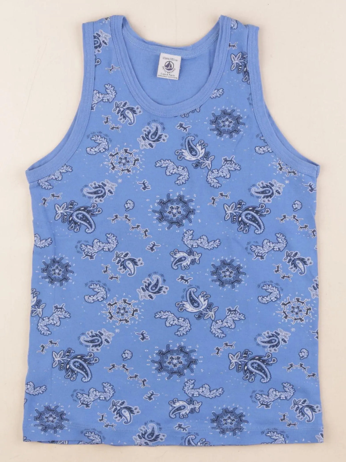 Petit Bateau - débardeur bleu - 12 ans