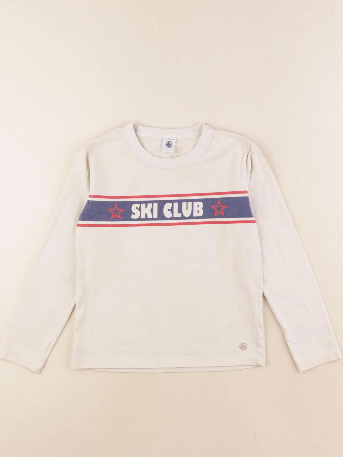 Petit Bateau - tee-shirt beige - 8 ans
