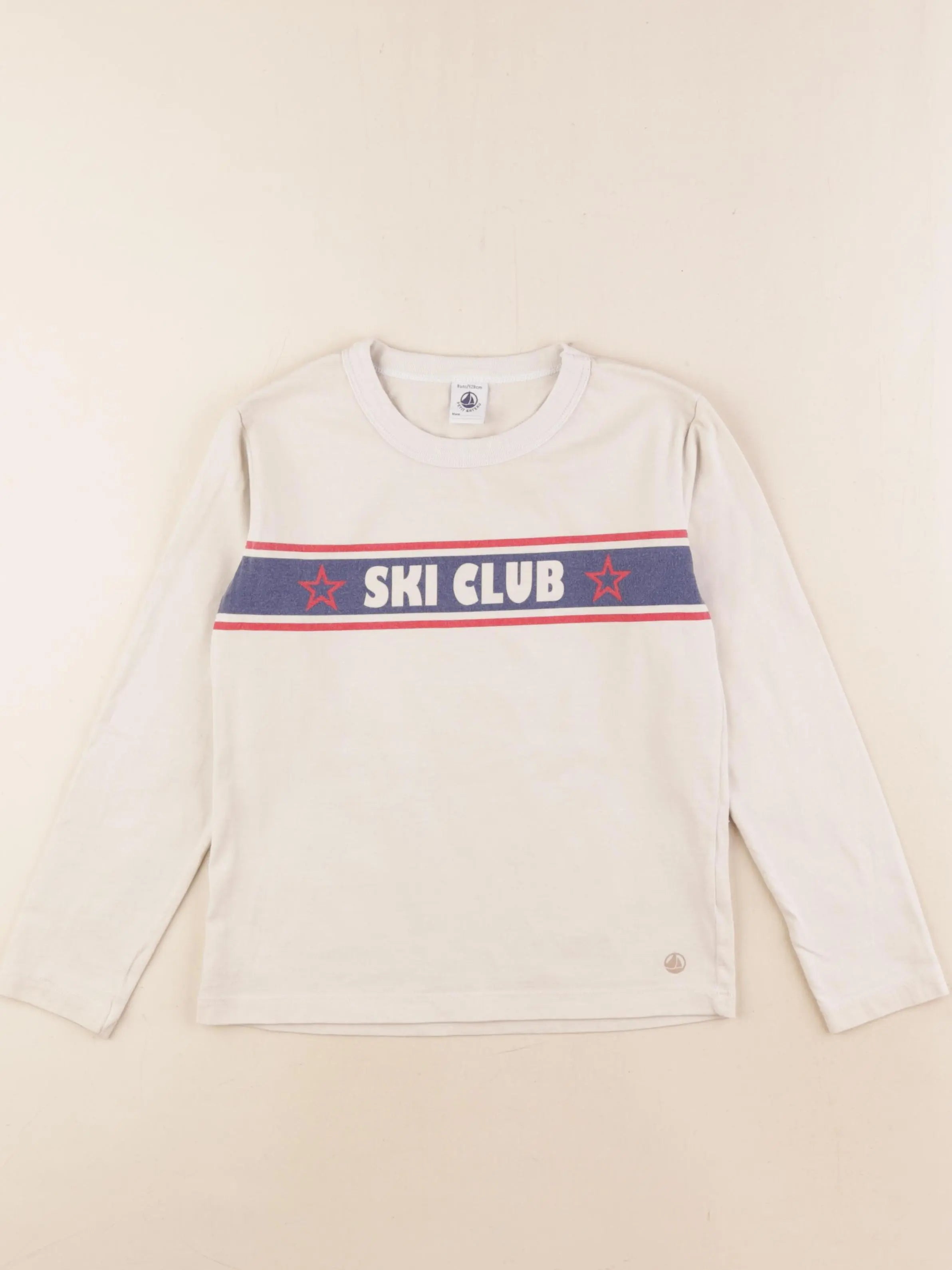 Petit Bateau - tee-shirt beige - 8 ans