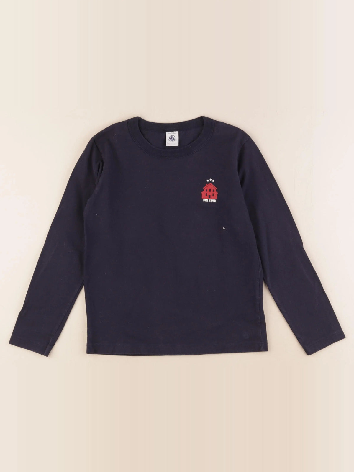 Petit Bateau - tee-shirt bleu - 8 ans