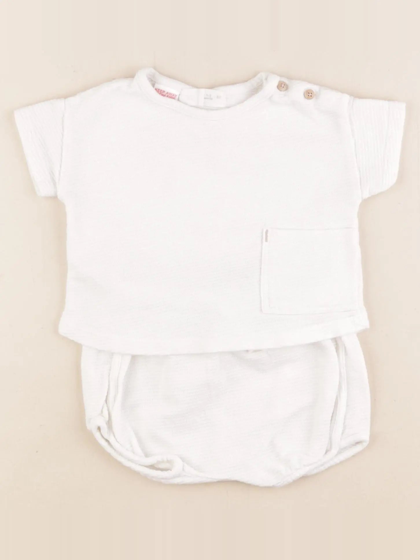 Zara - ensemble blanc - 1/3 mois