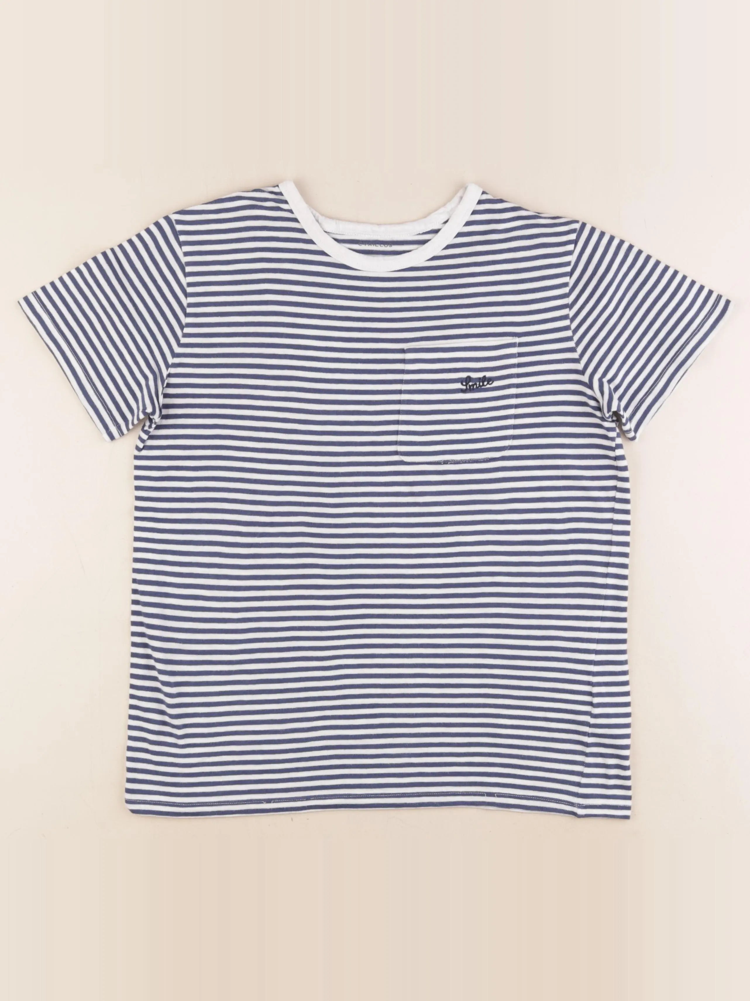 Cyrillus - tee-shirt bleu, blanc - 12 ans