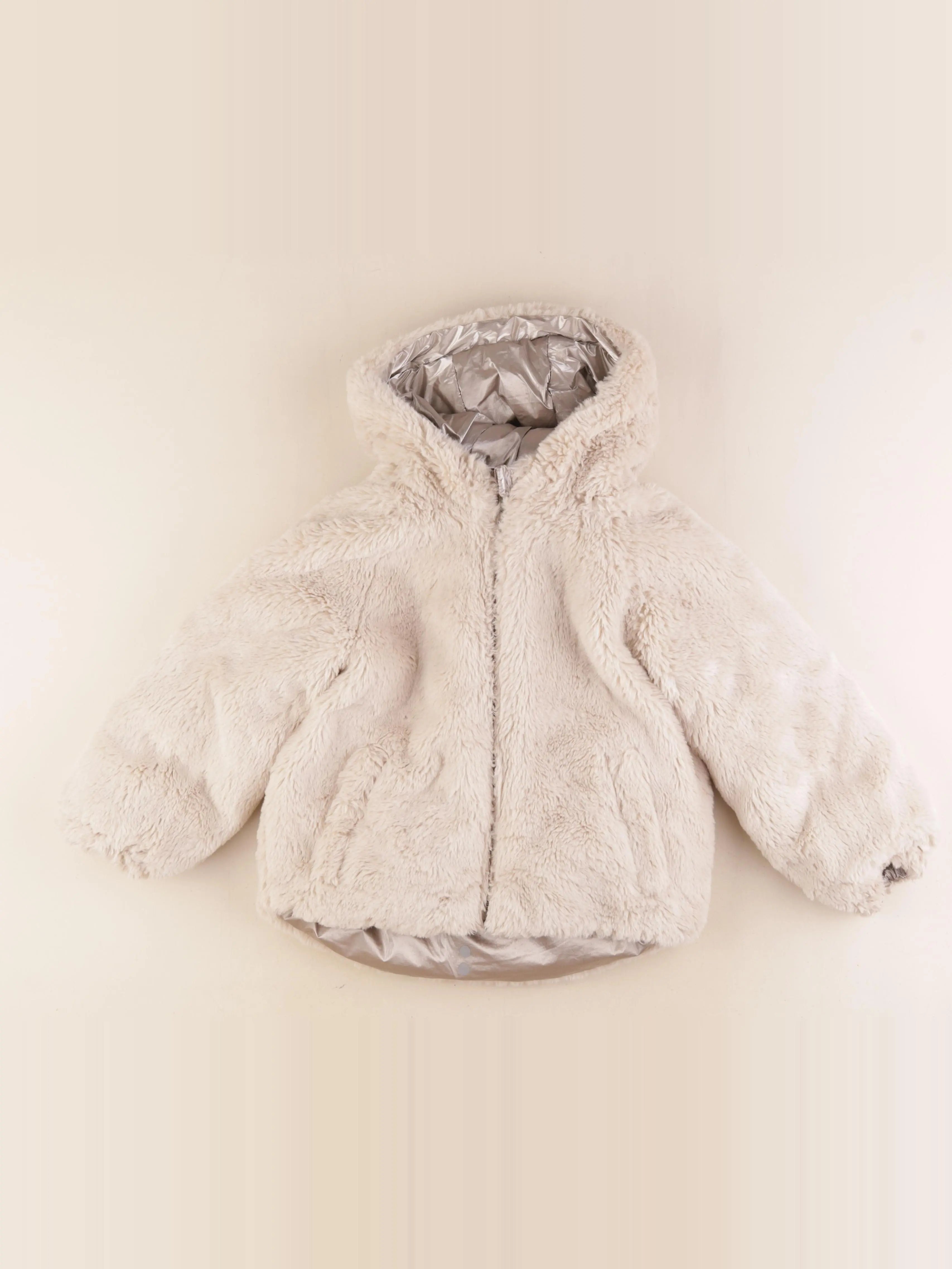 Okaidi - doudoune réversible beige - 5 ans
