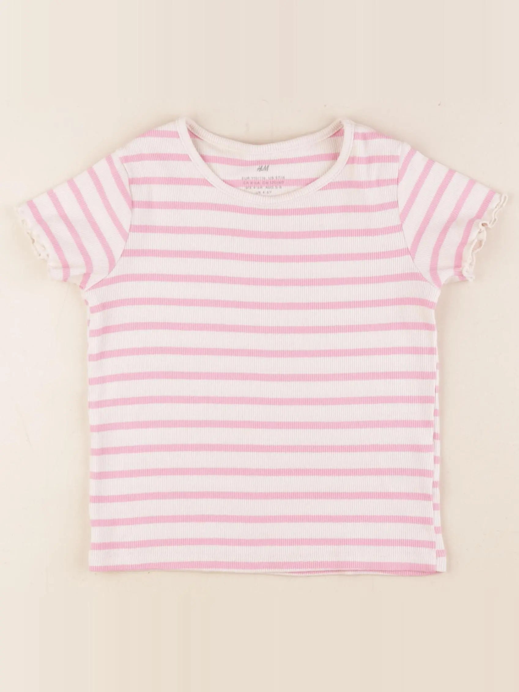 H&M - tee-shirt rose - 4/6 ans