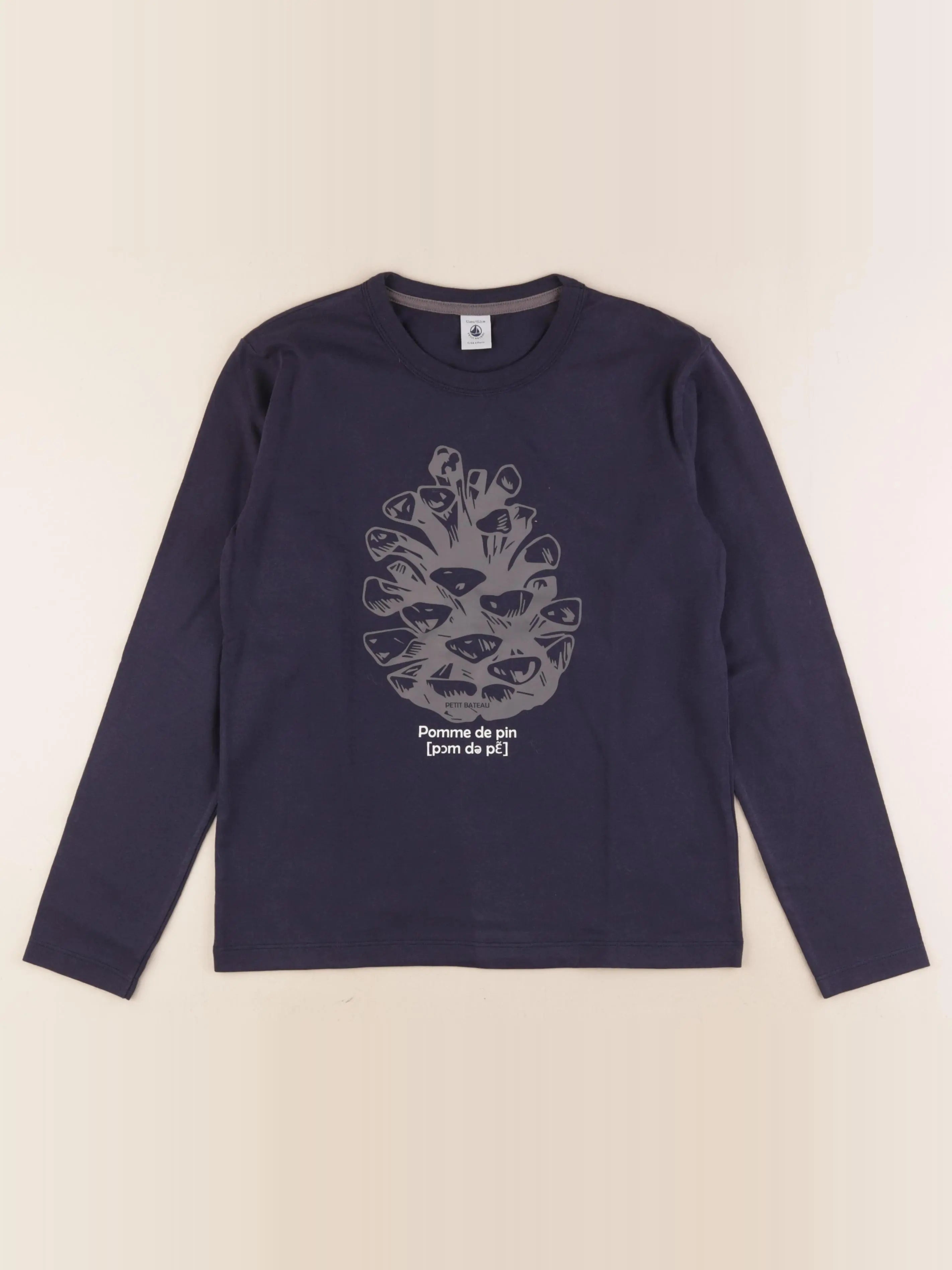 Petit Bateau - tee-shirt bleu - 12 ans