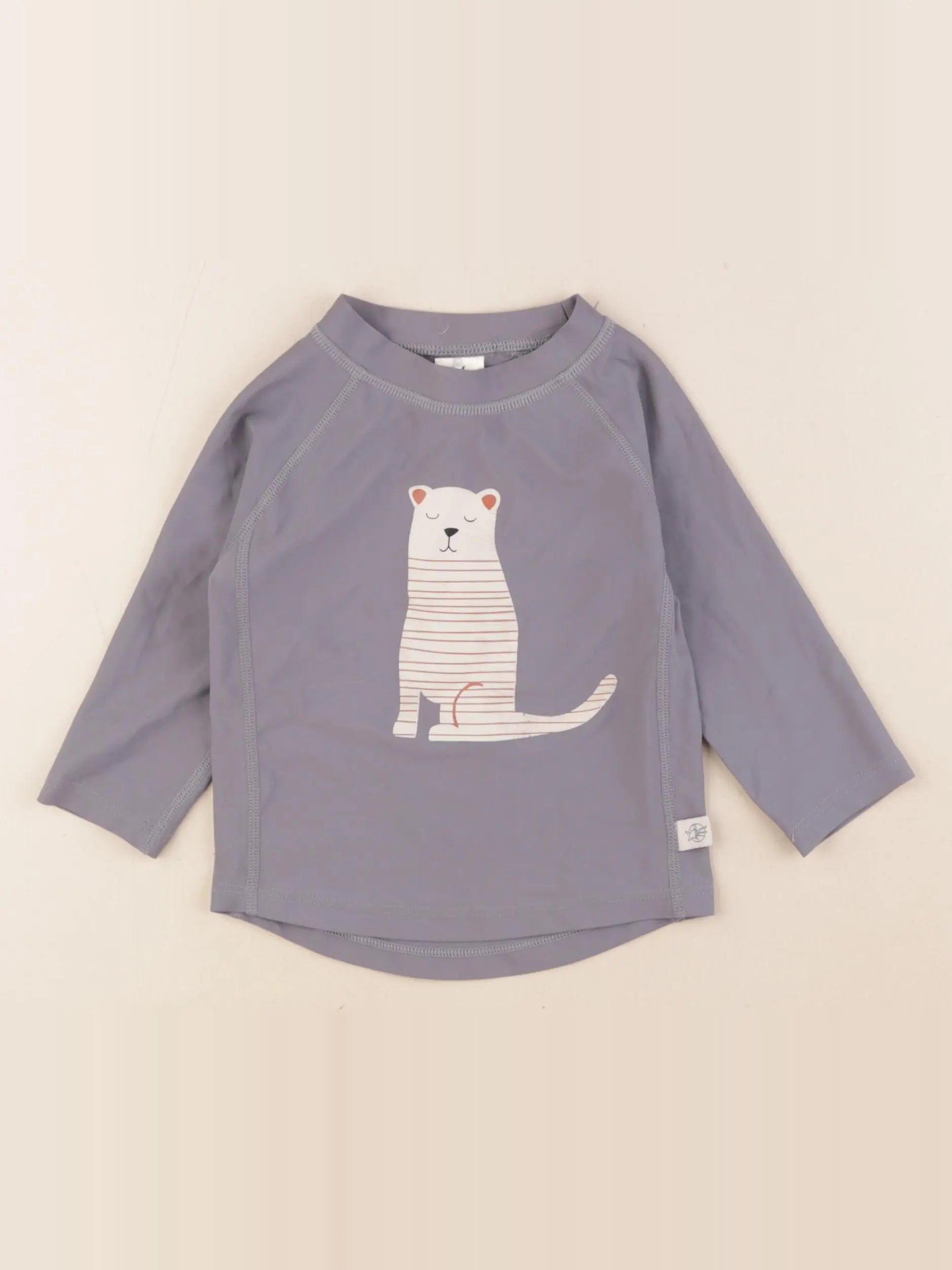 Lassig - tee-shirt de bain gris - 12 mois