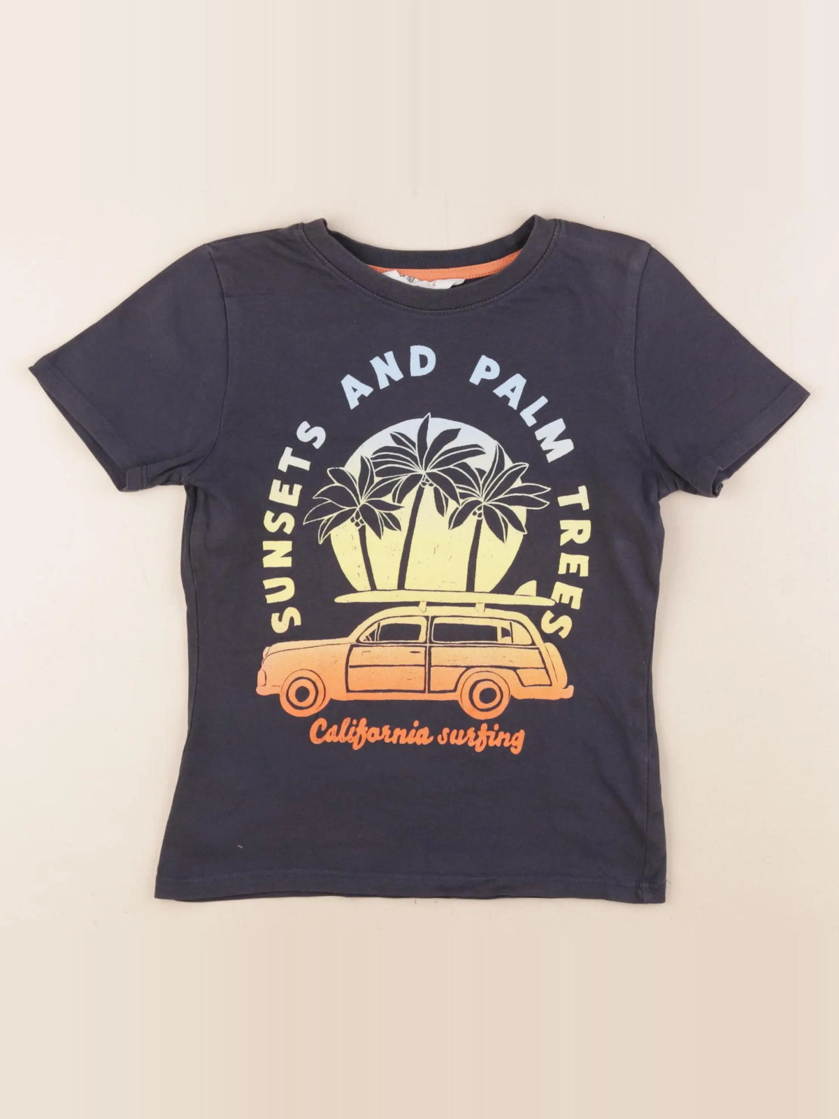 H&M - tee-shirt gris - 6/8 ans
