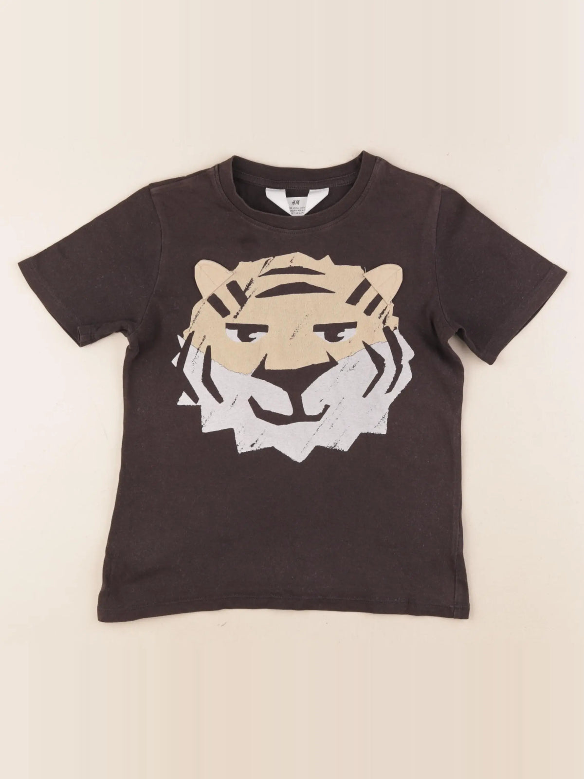 H&M - tee-shirt gris - 6/8 ans