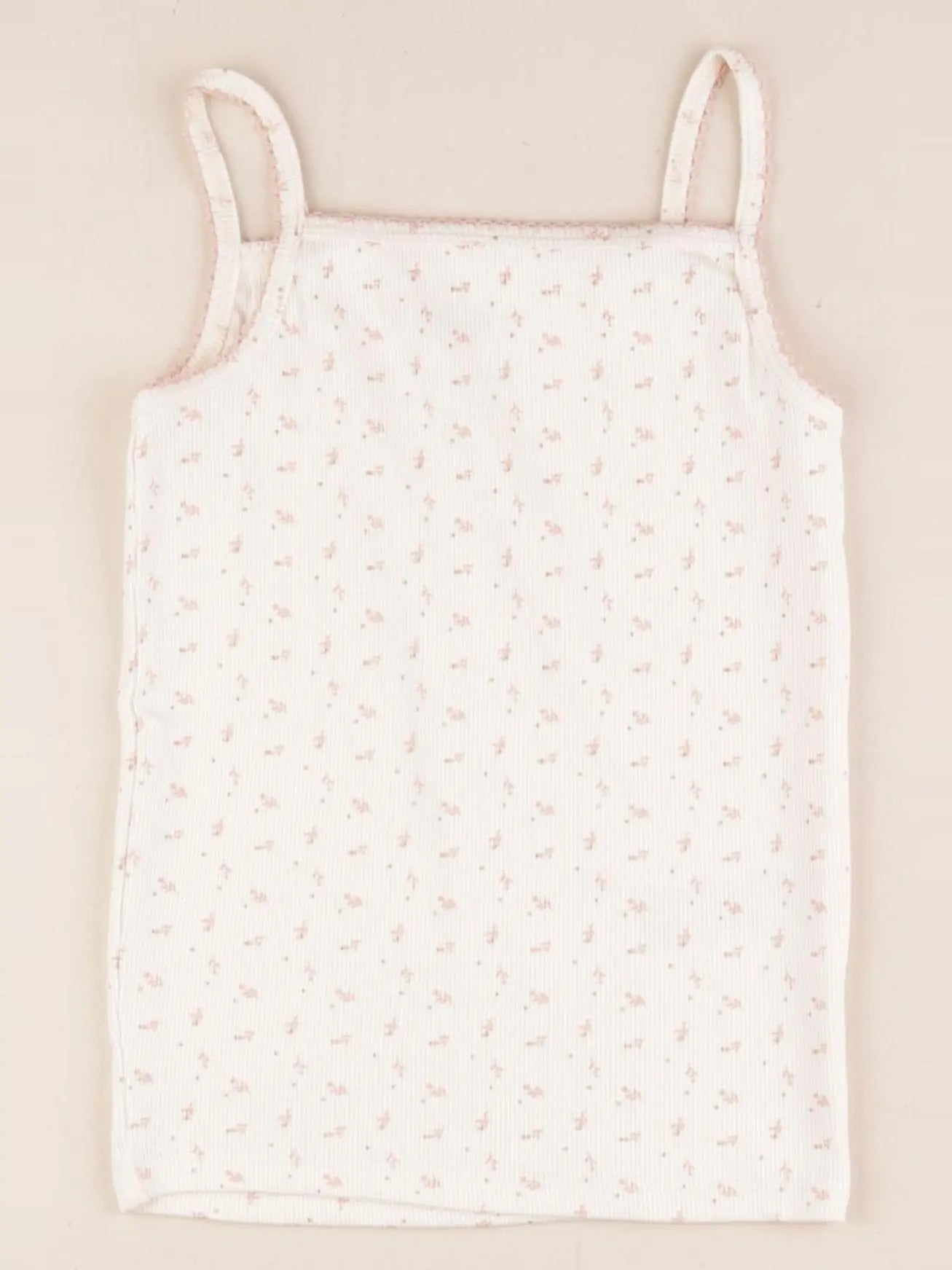 Vertbaudet - maillot de corps rose, beige - 6 ans