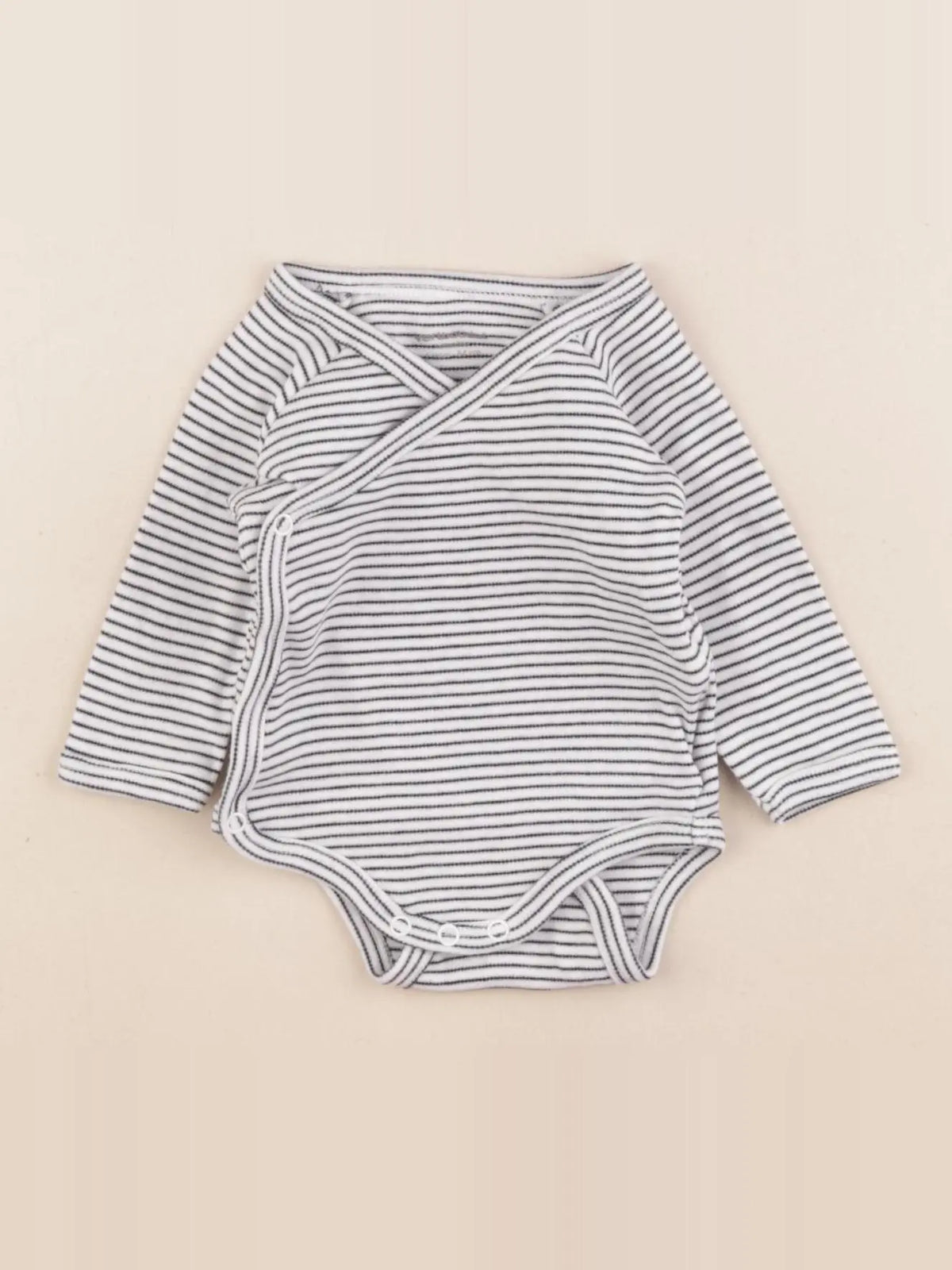 Vertbaudet - body noir, blanc - 1 mois