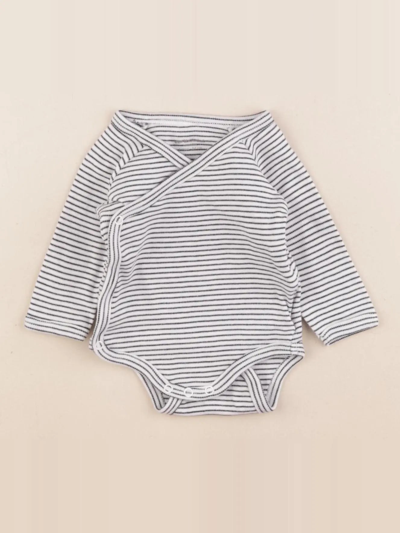 Vertbaudet - body noir, blanc - 1 mois