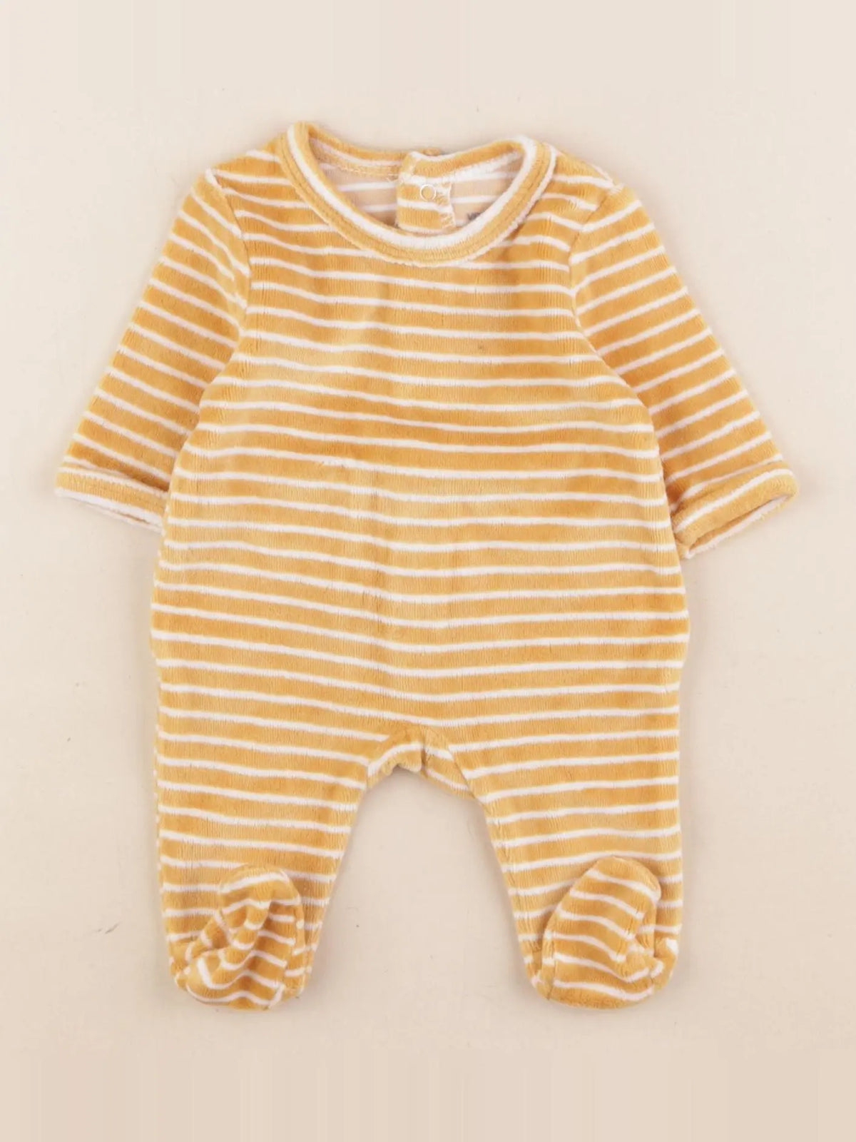 Boutchou - pyjama velours jaune - 0 mois