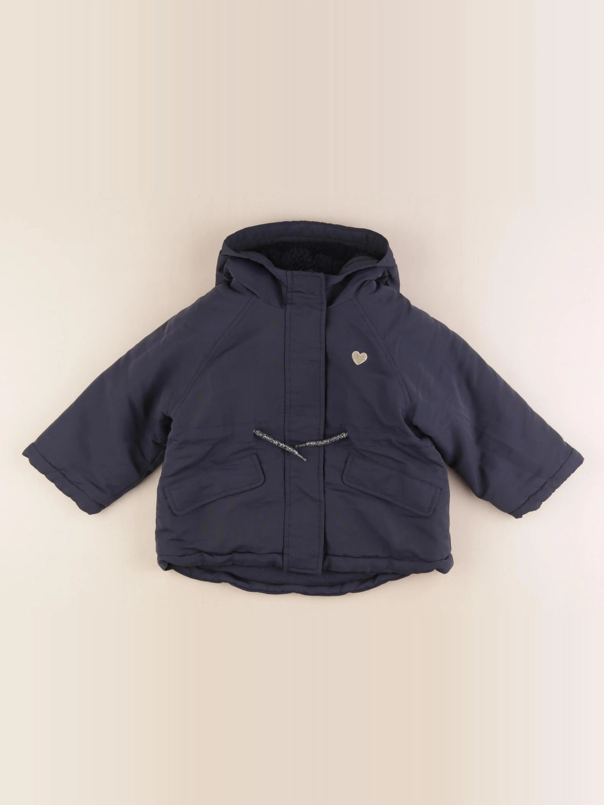 Vertbaudet - manteau doublure amovible bleu - 3 ans
