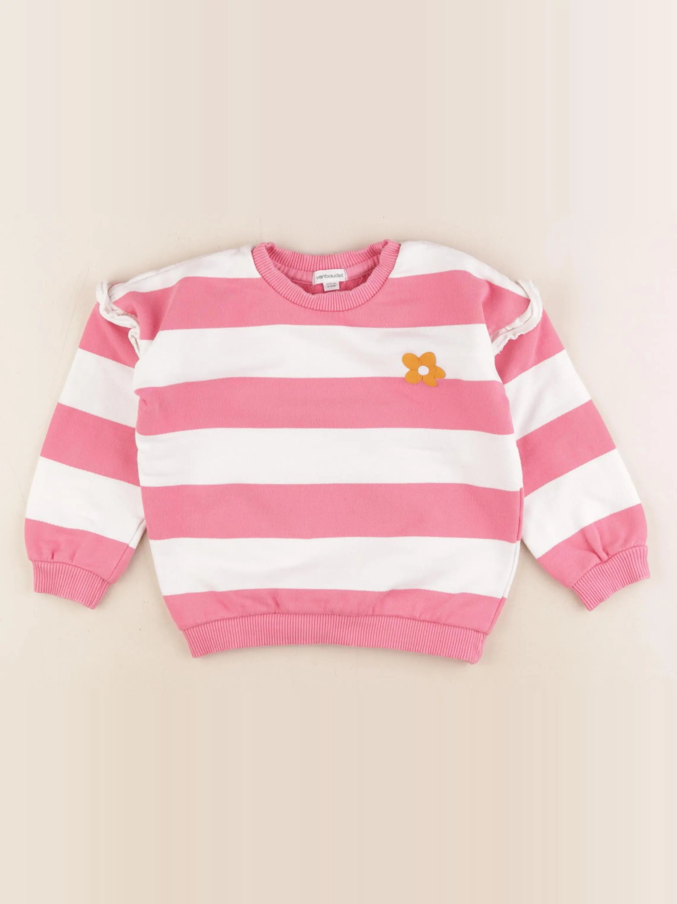 Vertbaudet - sweat rose - 5 ans