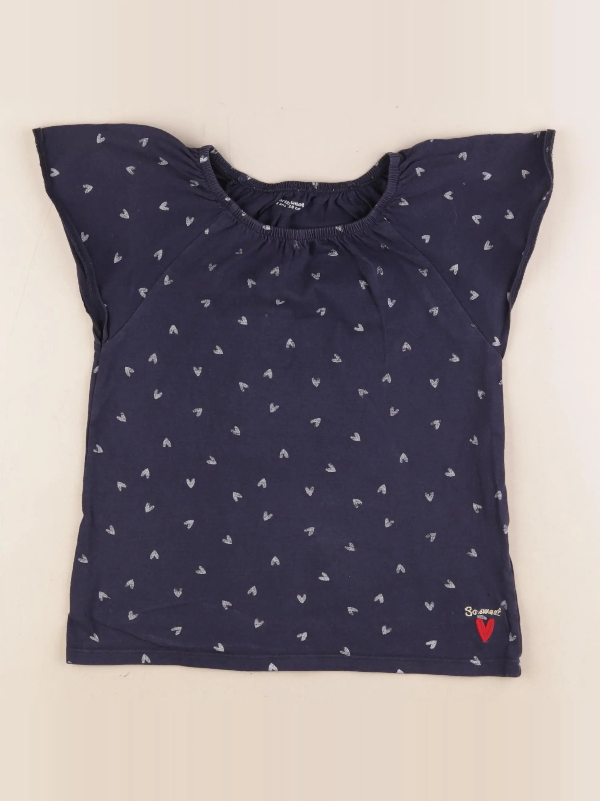 Vertbaudet - tee-shirt bleu - 8 ans