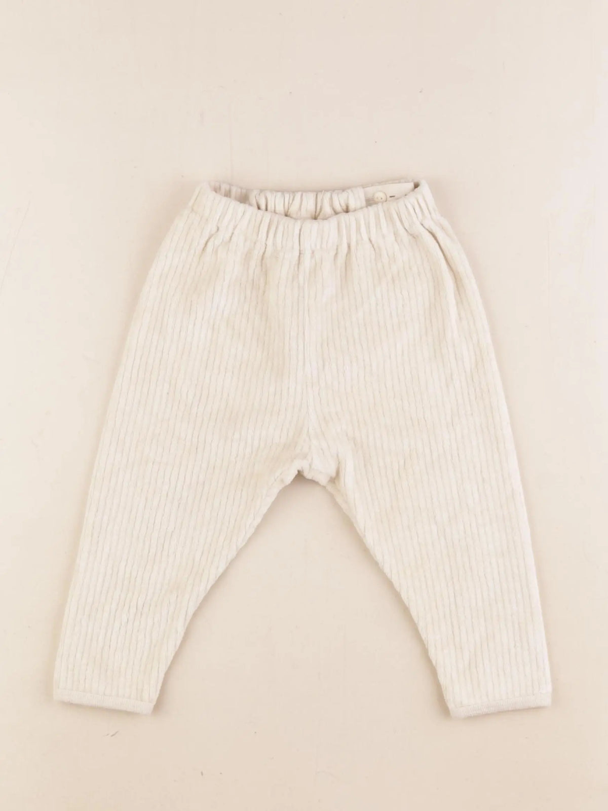 H&M - sarouel beige - 6/9 mois