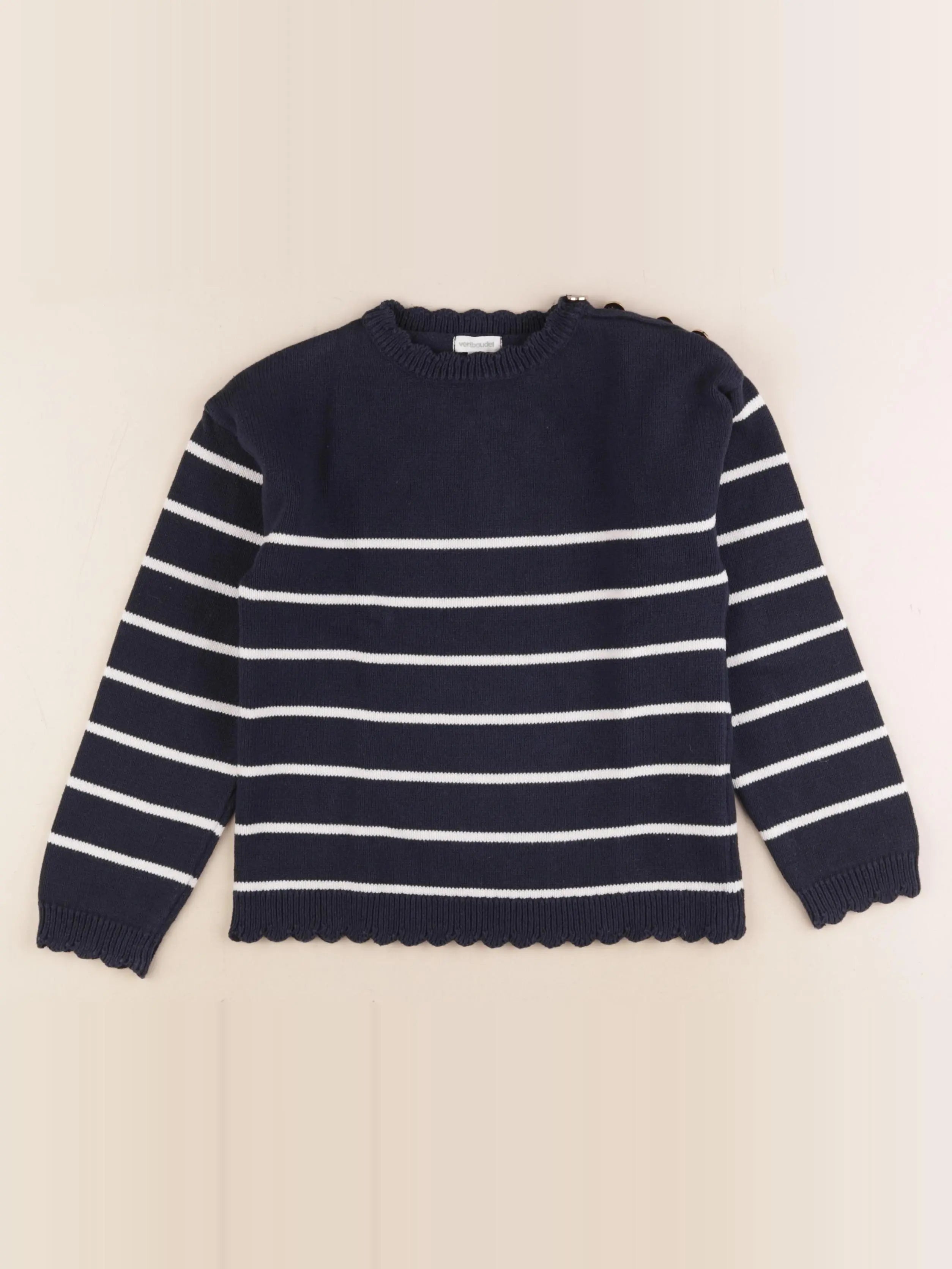 Vertbaudet - pull bleu - 8 ans