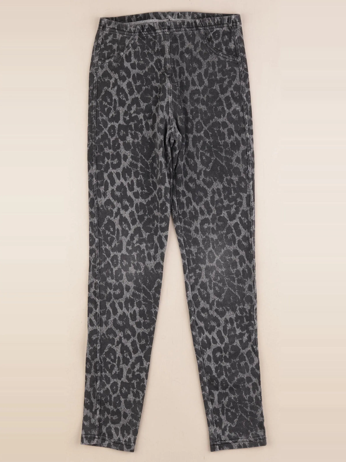 Calzedonia - jegging noir, gris - 9/10 ans