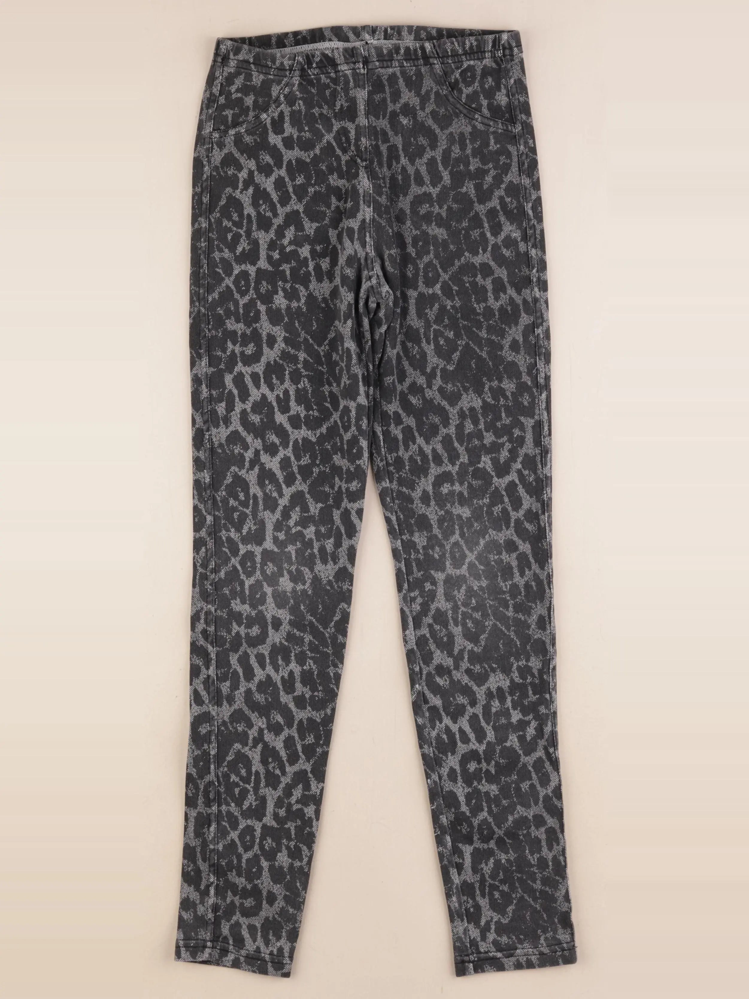 Calzedonia - jegging noir, gris - 9/10 ans