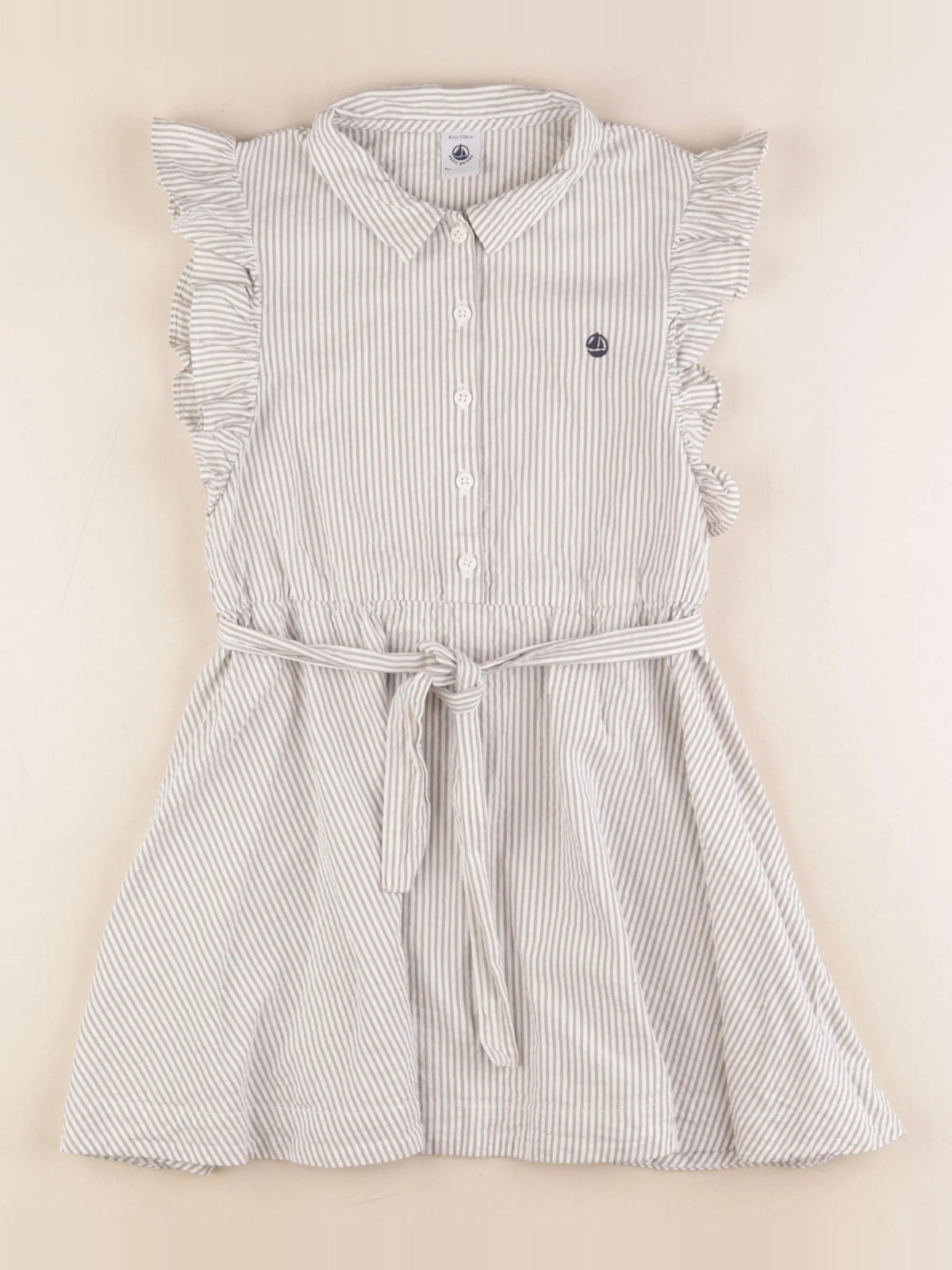 Petit Bateau - robe vert - 8 ans