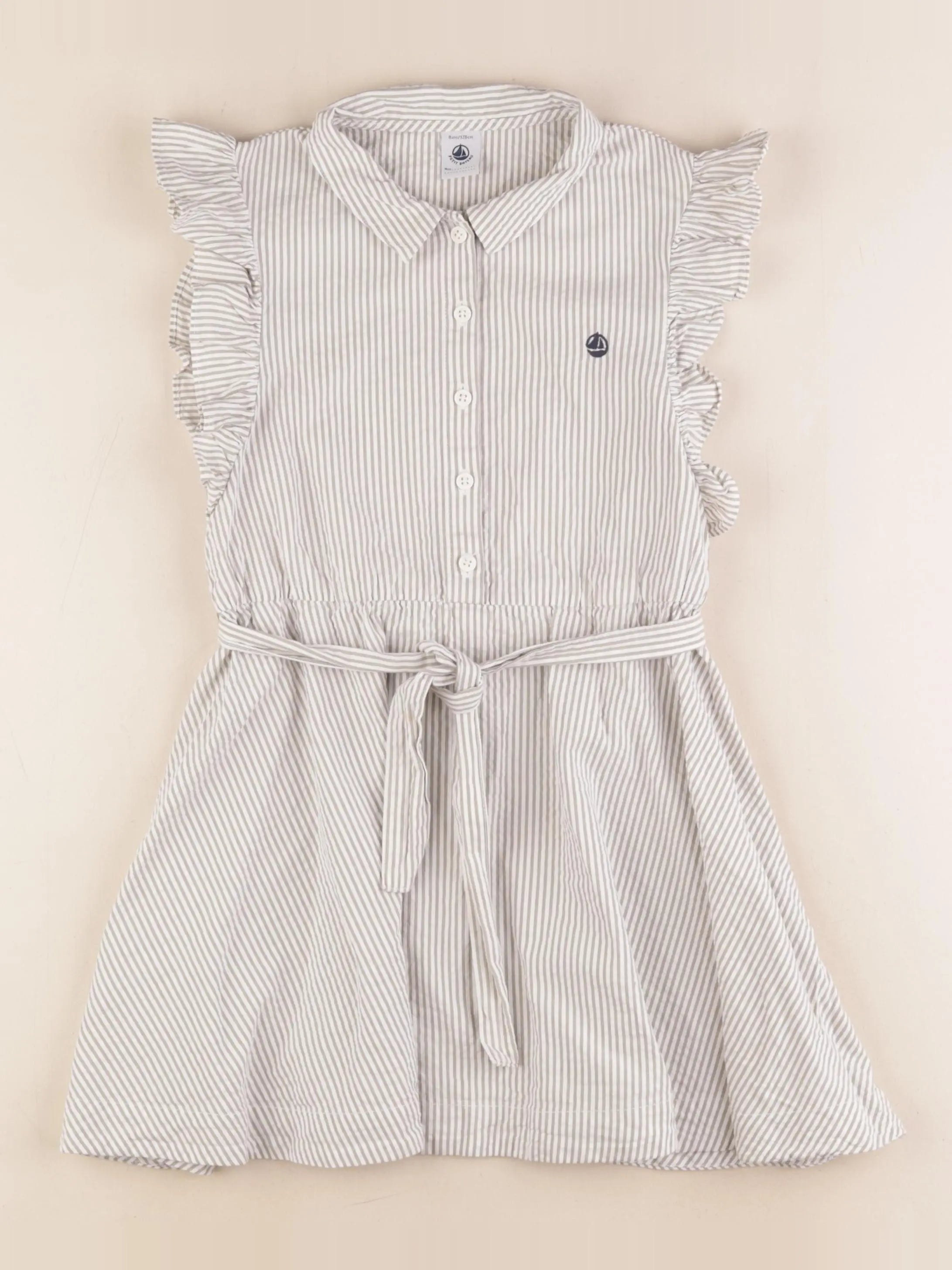 Petit Bateau - robe vert - 8 ans