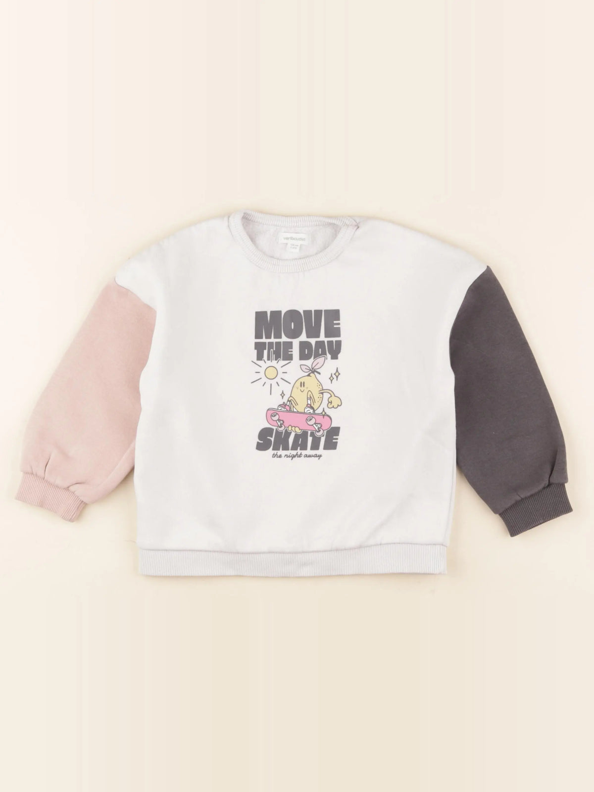 Vertbaudet - sweat multicolore - 4 ans