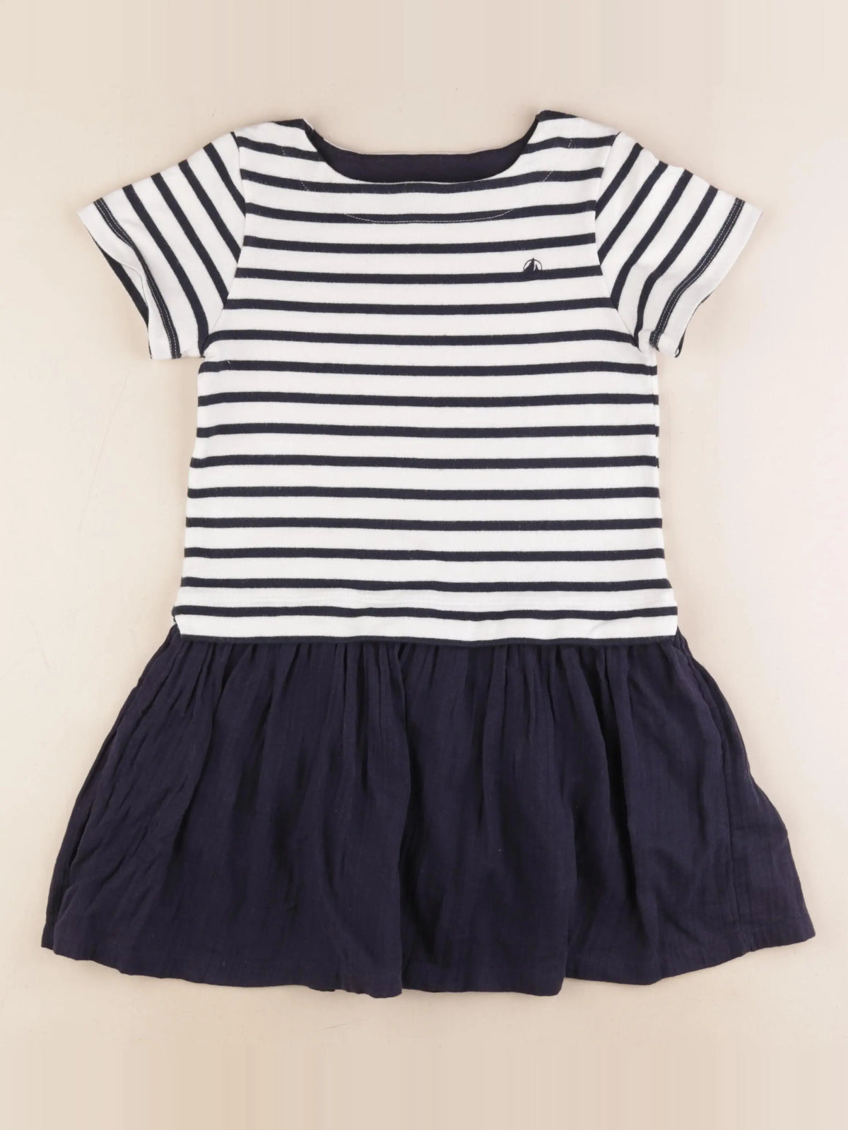 Petit Bateau - robe bleu - 8 ans