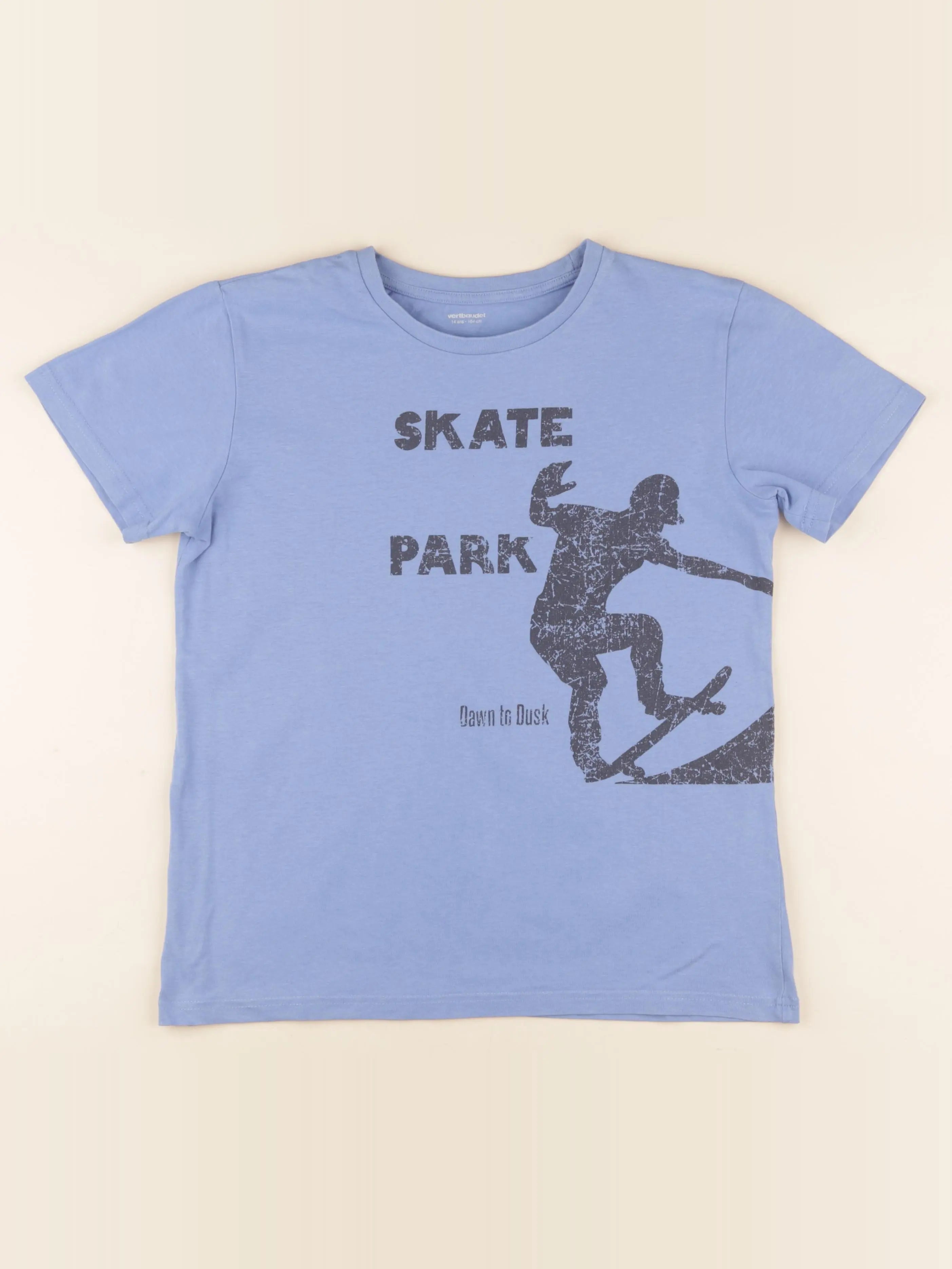 Vertbaudet - tee-shirt bleu - 14 ans