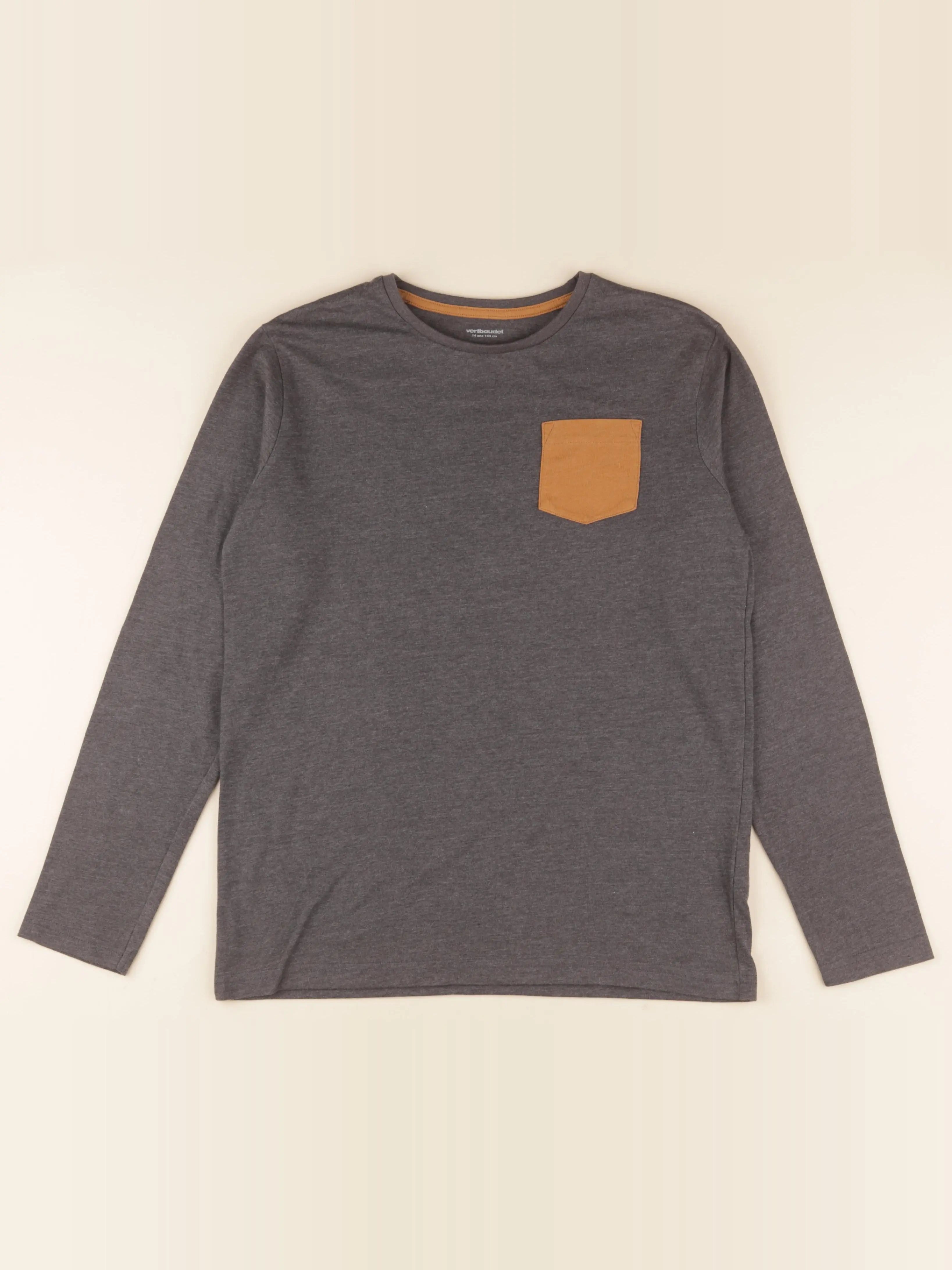 Vertbaudet - tee-shirt gris - 14 ans