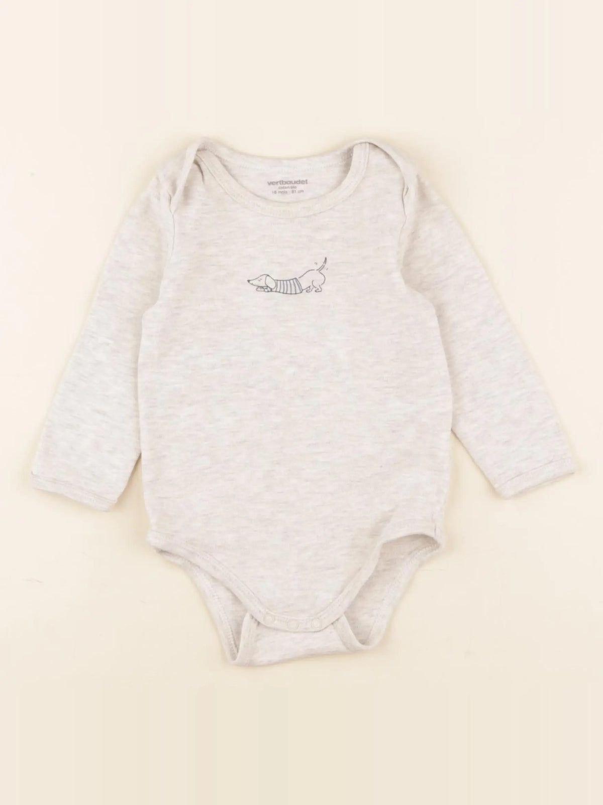 Vertbaudet - body gris - 18 mois
