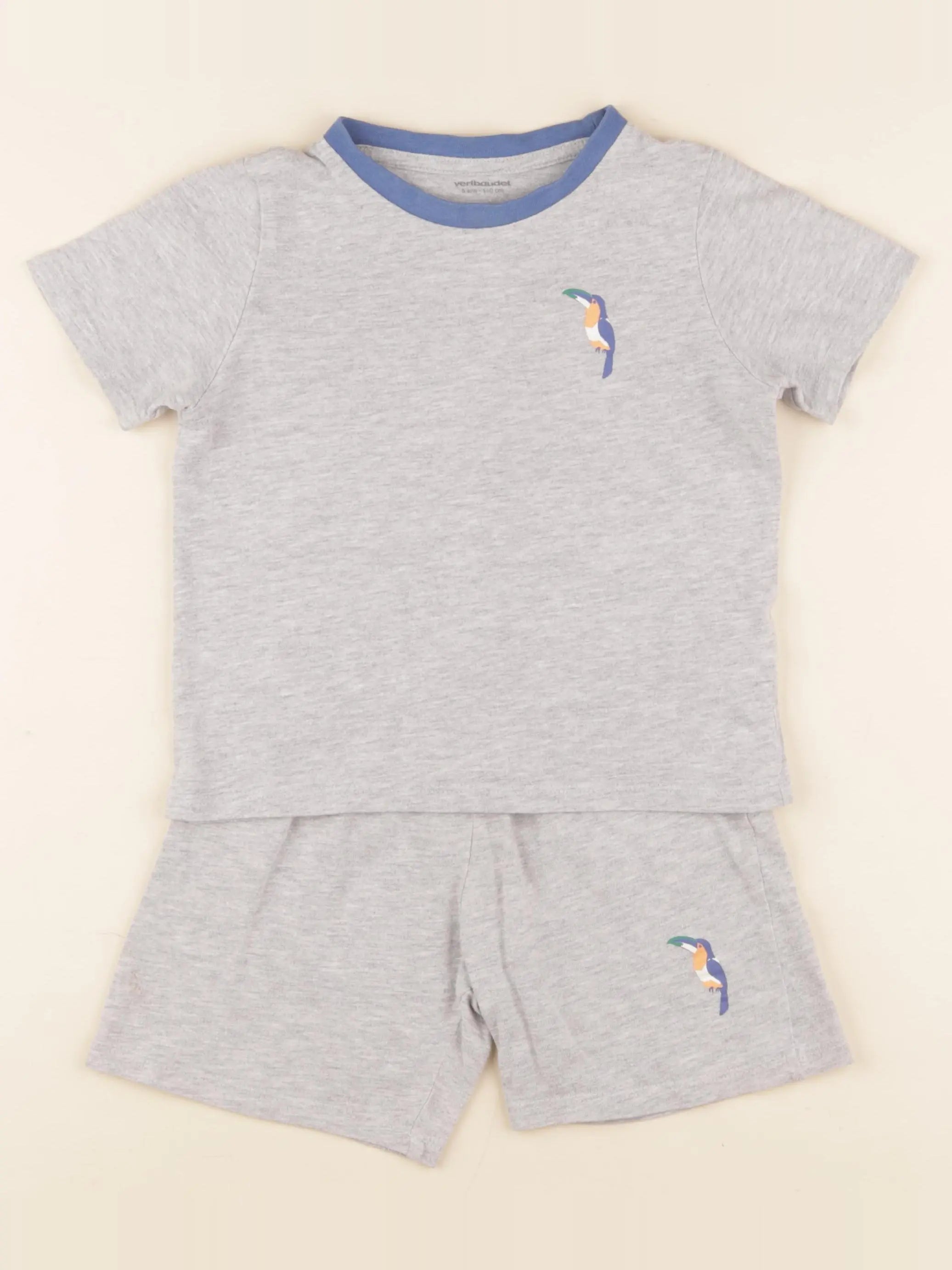 Vertbaudet - pyjama coton gris - 5 ans