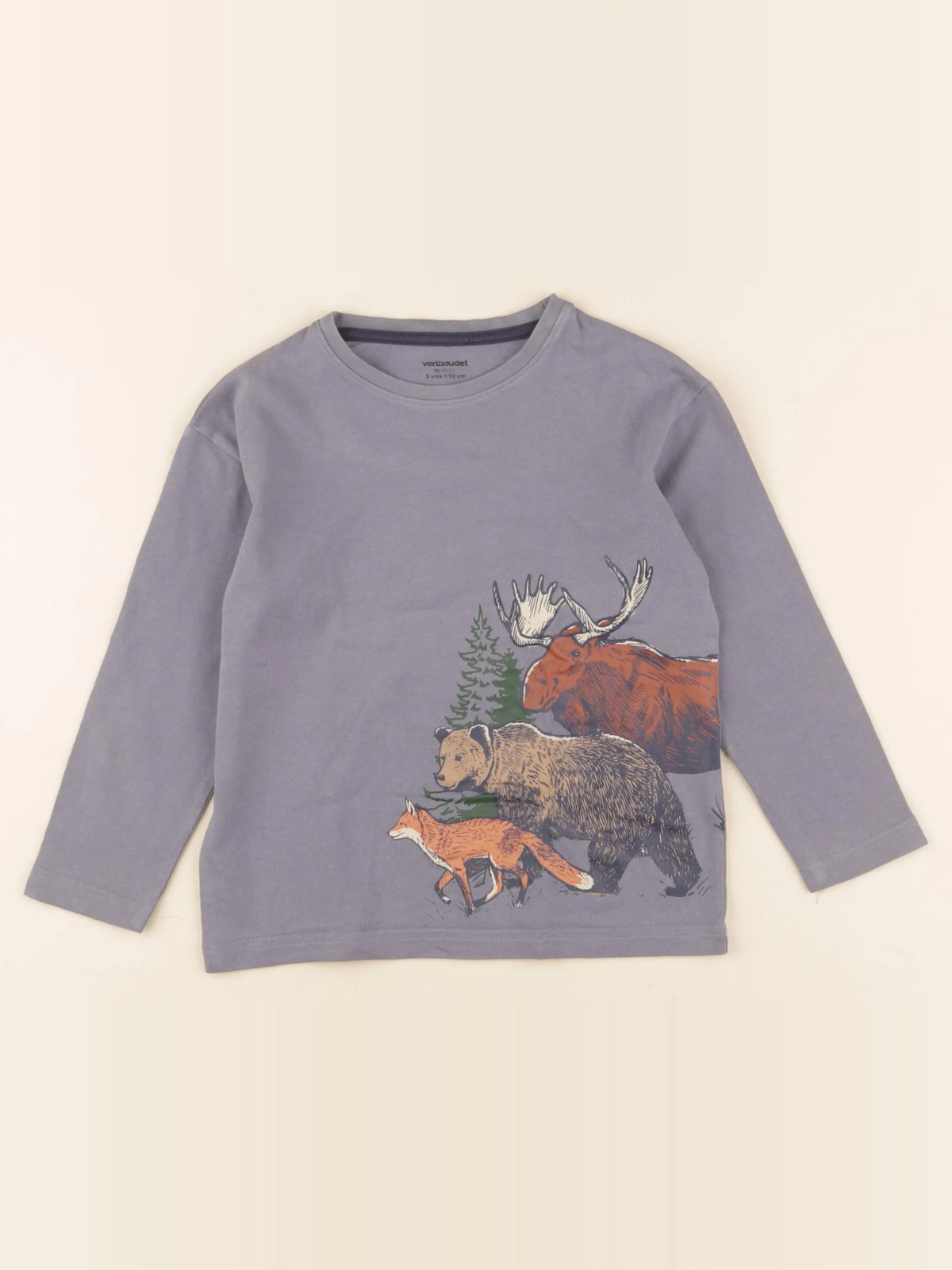 Vertbaudet - tee-shirt gris - 5 ans