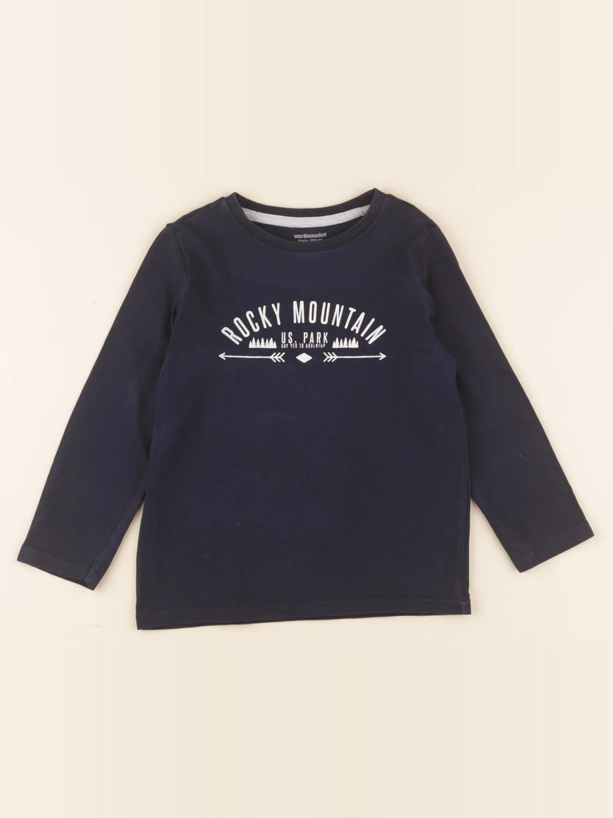 Vertbaudet - tee-shirt bleu - 4 ans