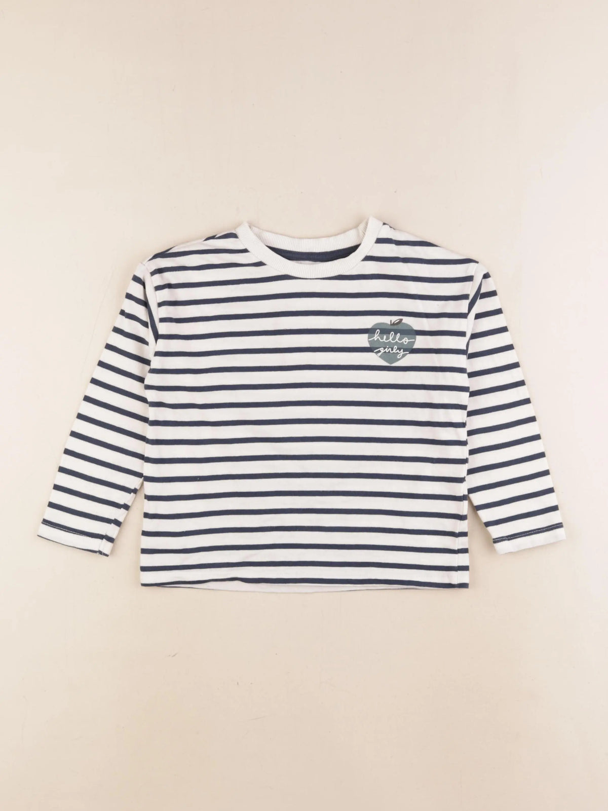 Vertbaudet - tee-shirt bleu, blanc - 5 ans