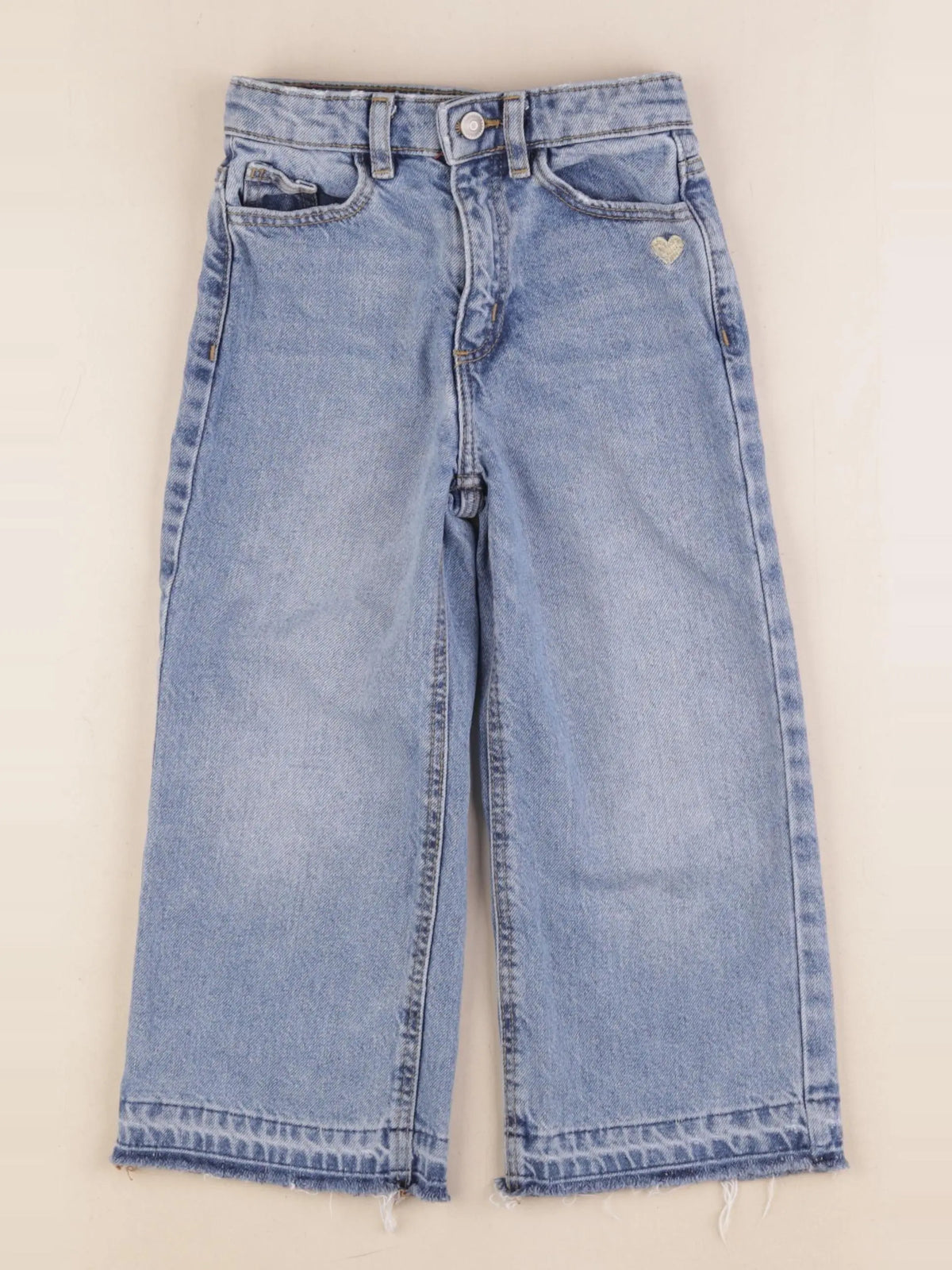 Vertbaudet - jean bleu, or - 4 ans